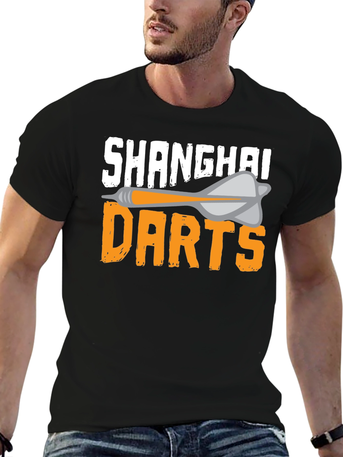 Shanghai Darts Graphic T-Shirt - Black