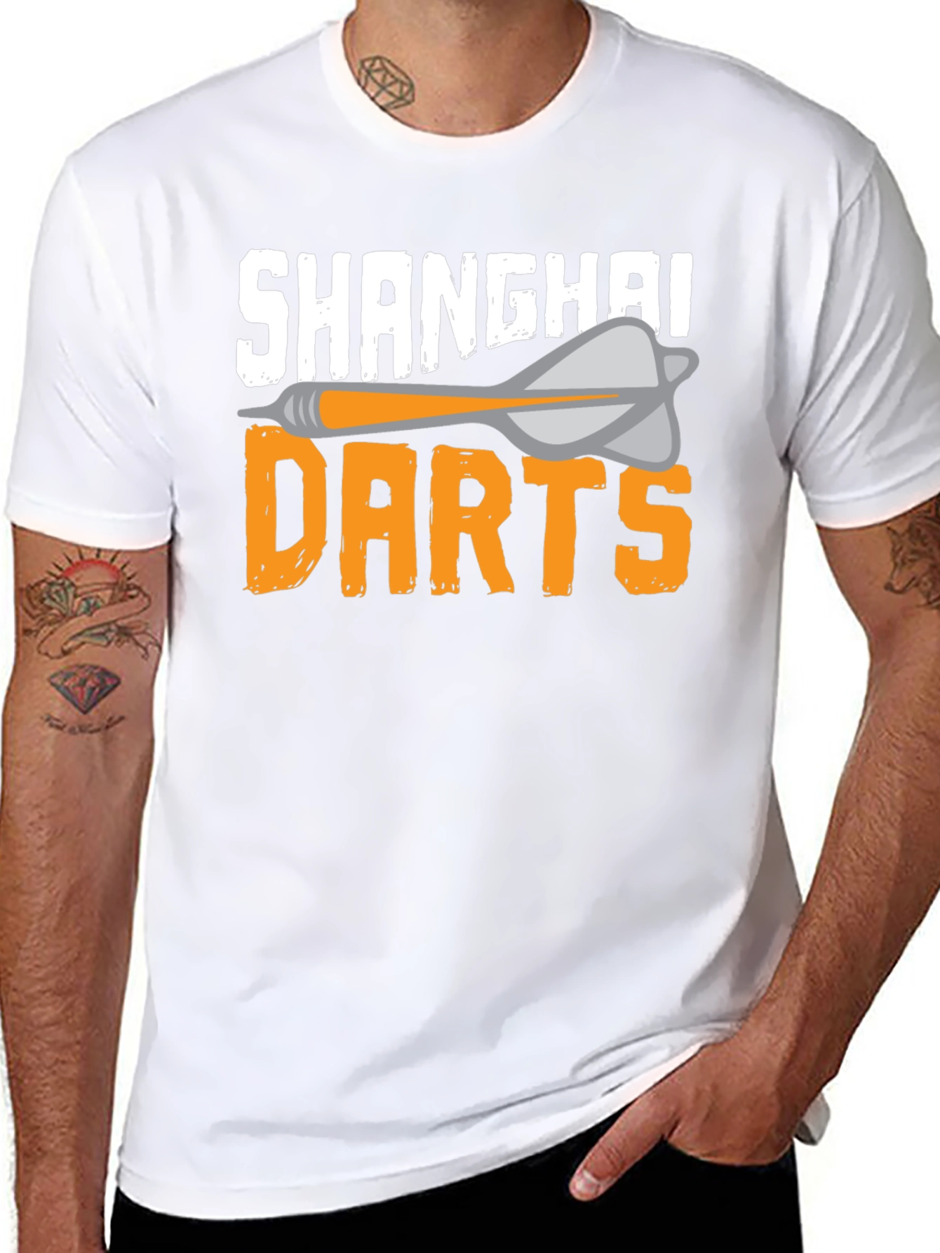 Shanghai Darts Graphic T-Shirt - Black
