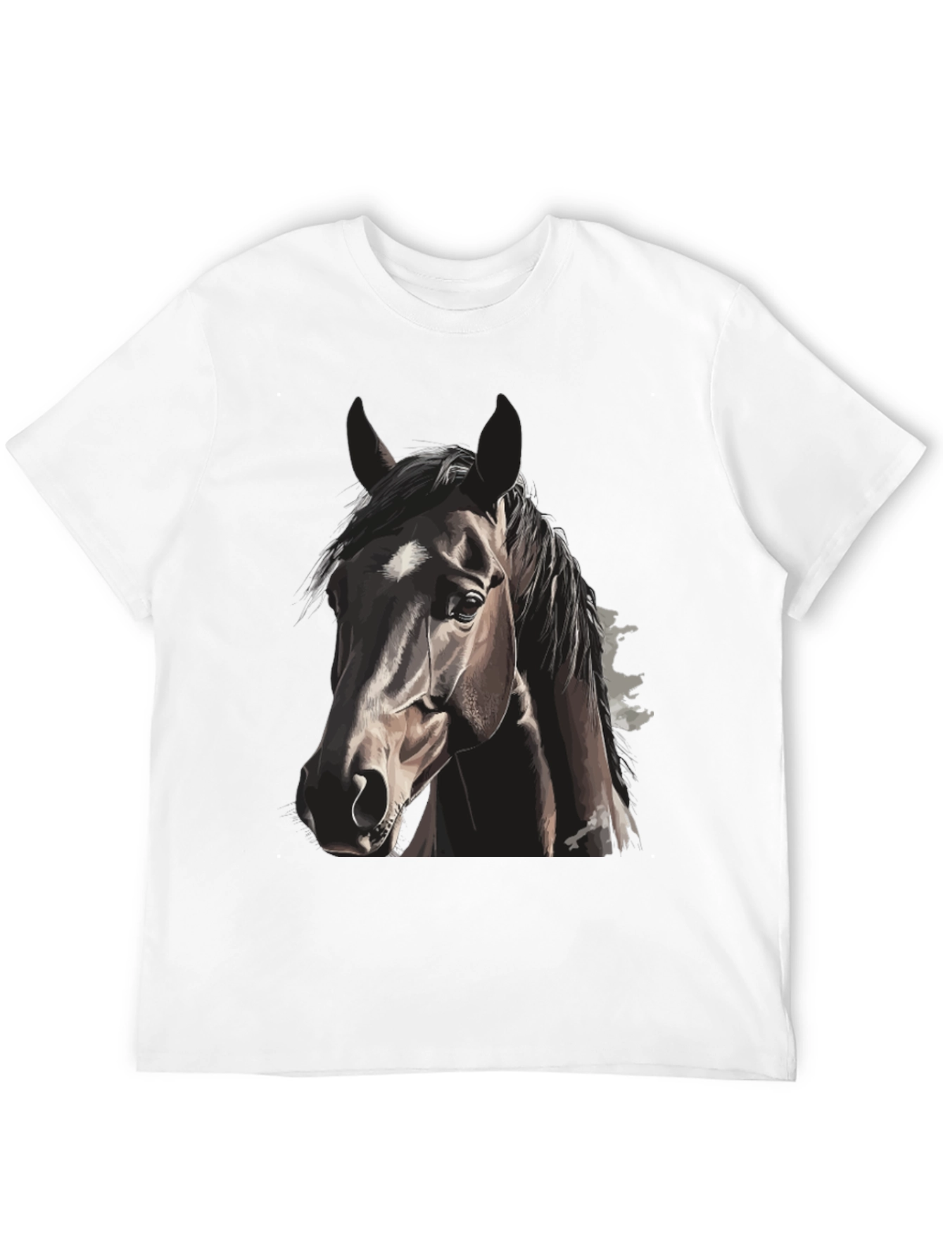 Horse Head Graphic T-Shirt - Unisex Black Tee