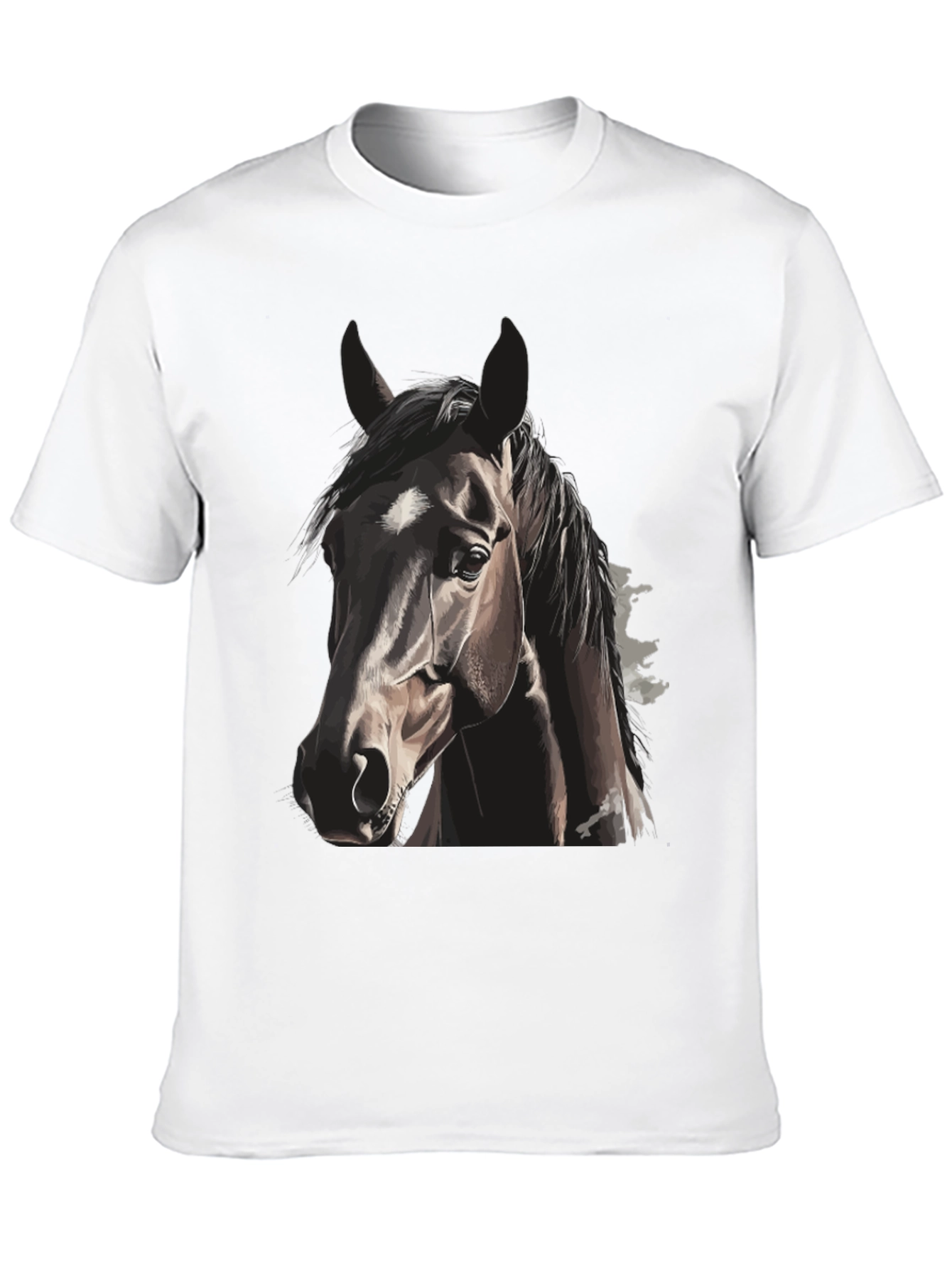 Horse Head Graphic T-Shirt - Unisex Black Tee
