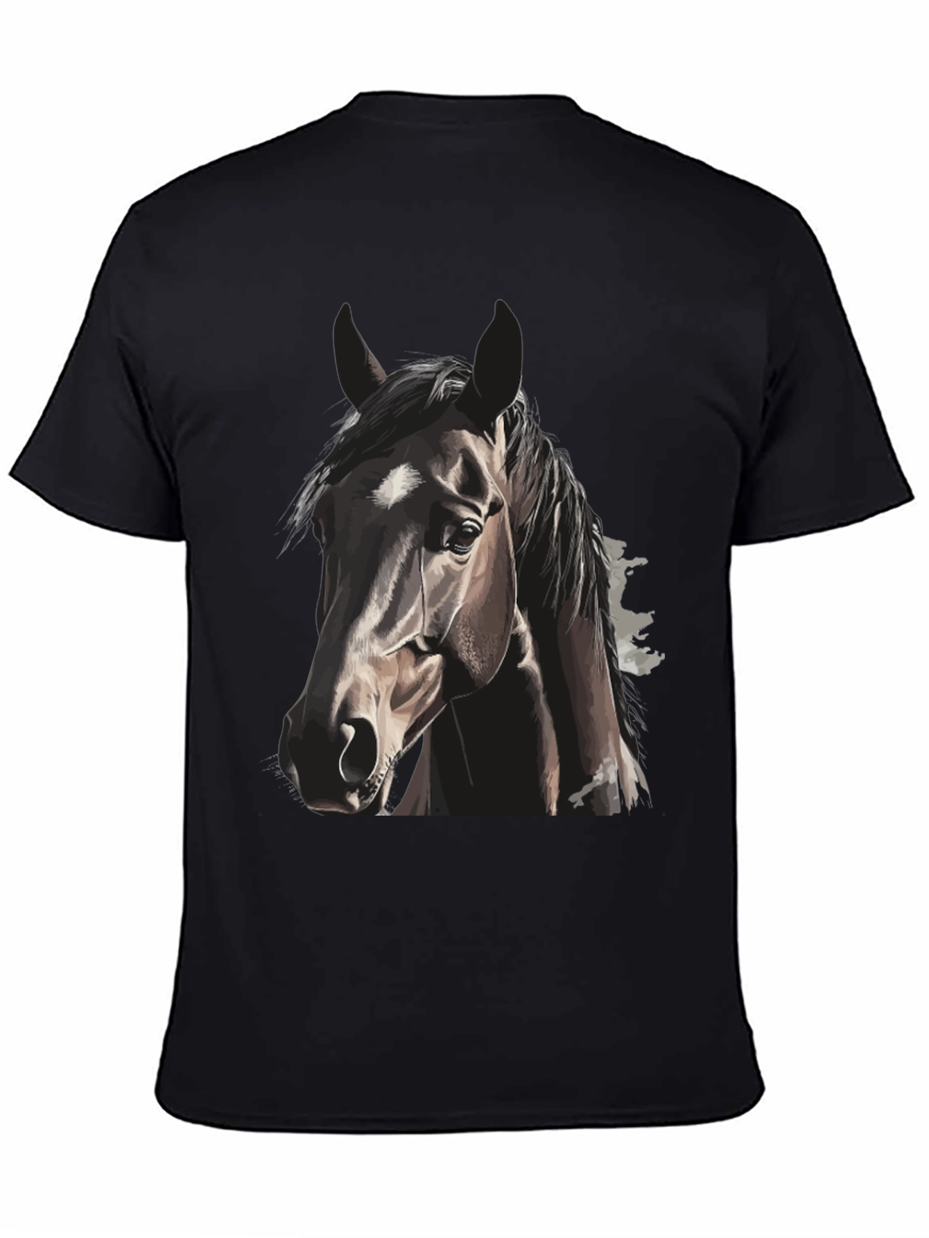 Horse Head Graphic T-Shirt - Unisex Black Tee