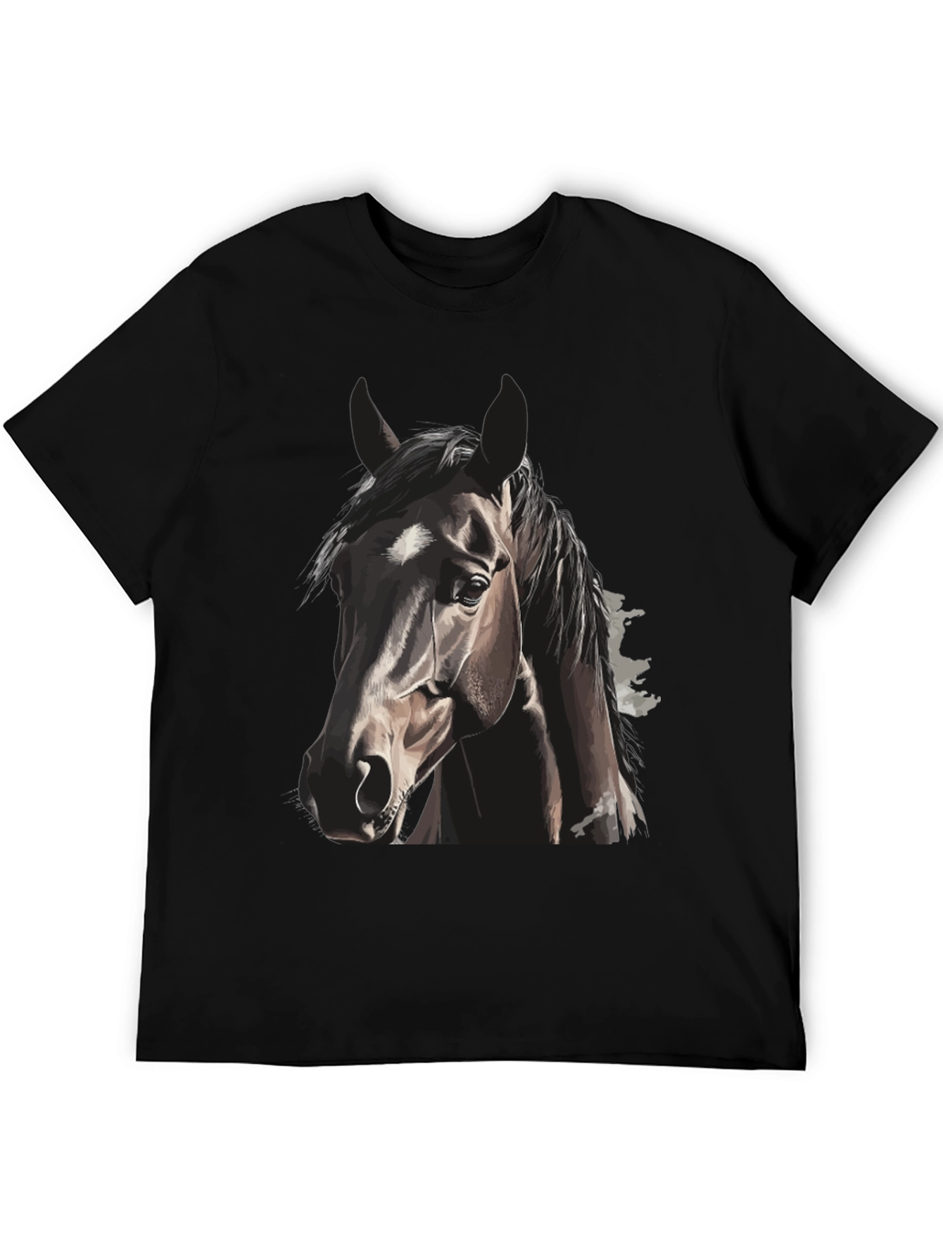 Horse Head Graphic T-Shirt - Unisex Black Tee