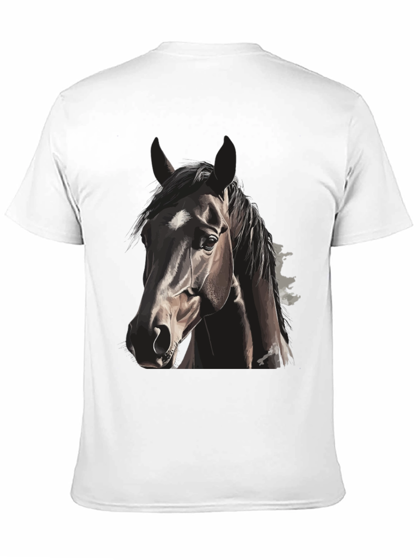 Horse Head Graphic T-Shirt - Unisex Black Tee
