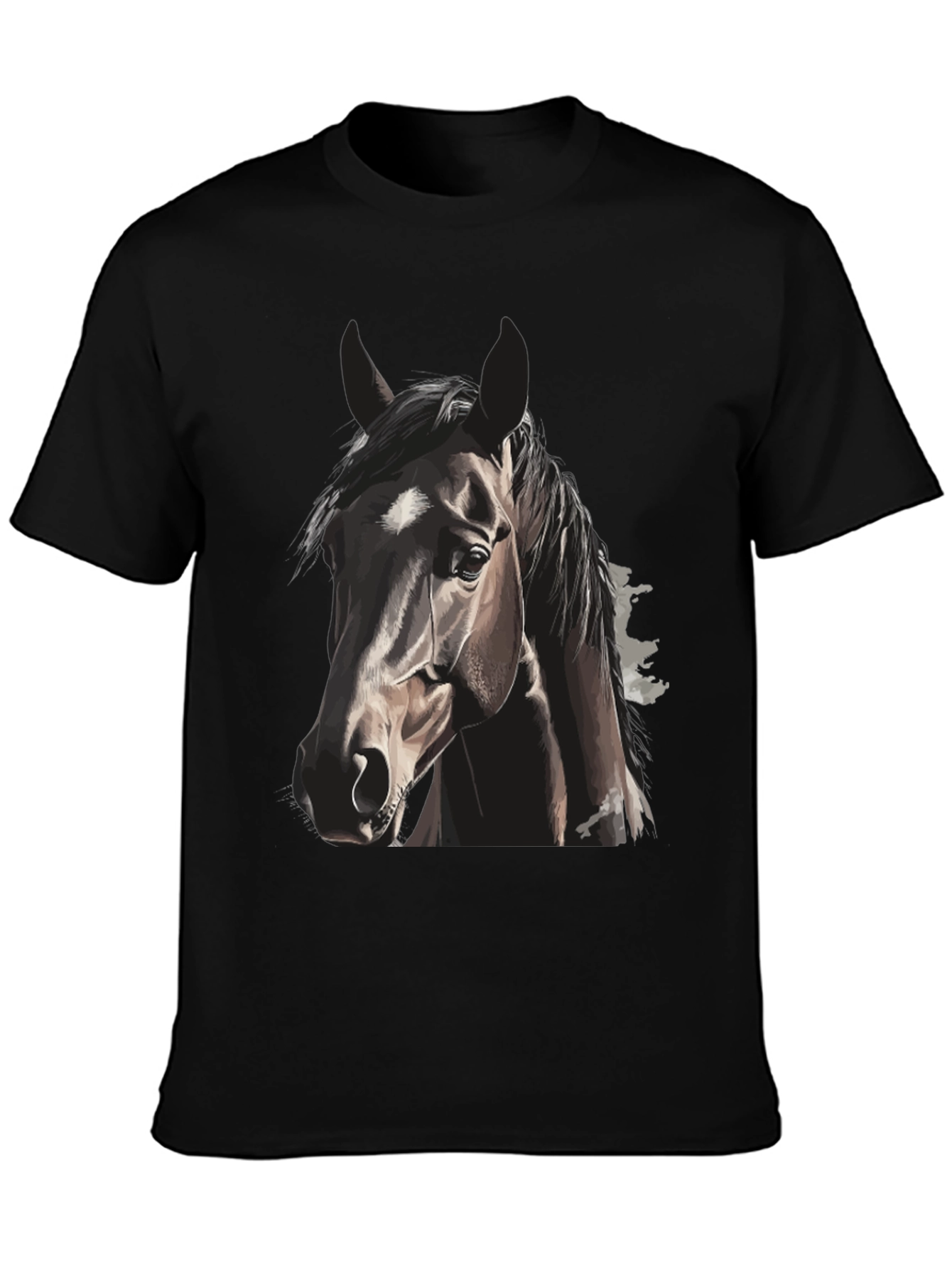 Horse Head Graphic T-Shirt - Unisex Black Tee