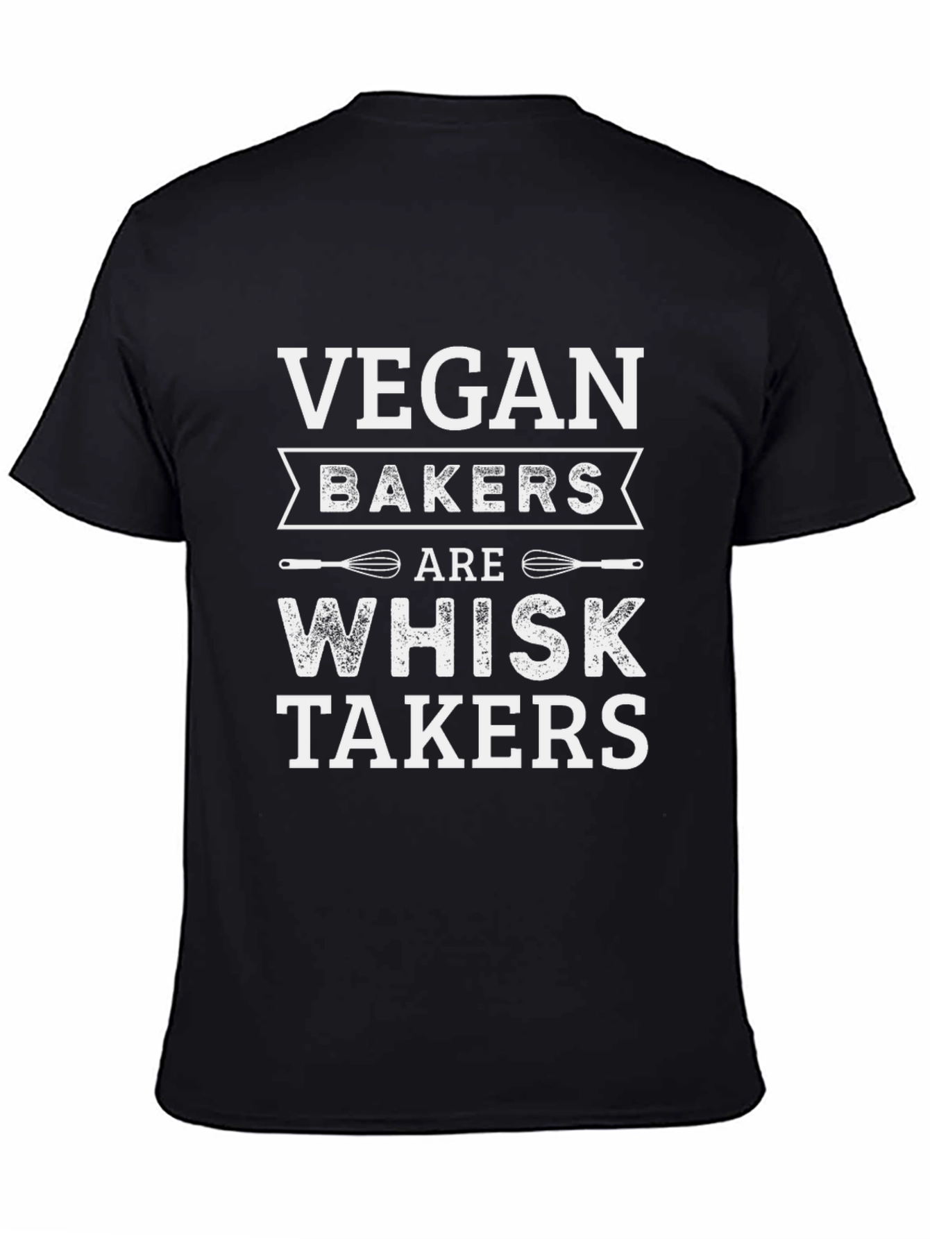 Vegan Bakers Whisk Takers Black T-Shirt