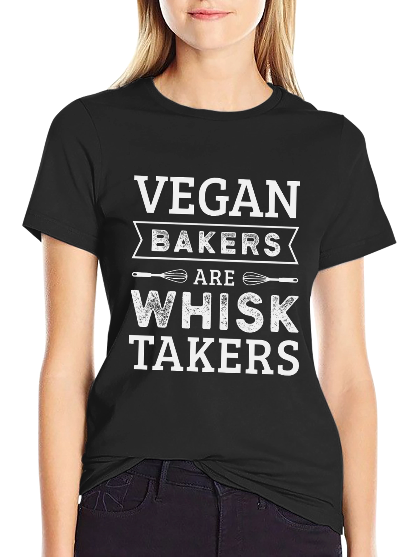 Vegan Bakers Whisk Takers Black T-Shirt