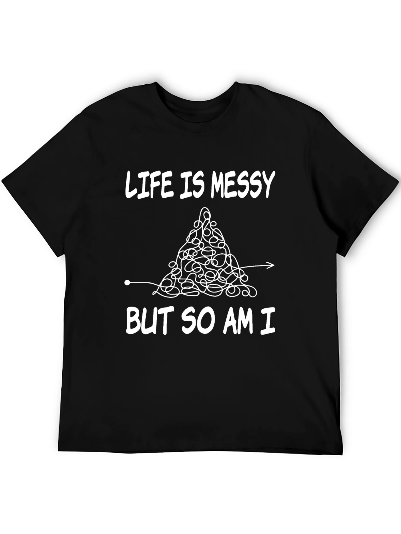 Life is Messy Tee - Mens Black Graphic T-Shirt