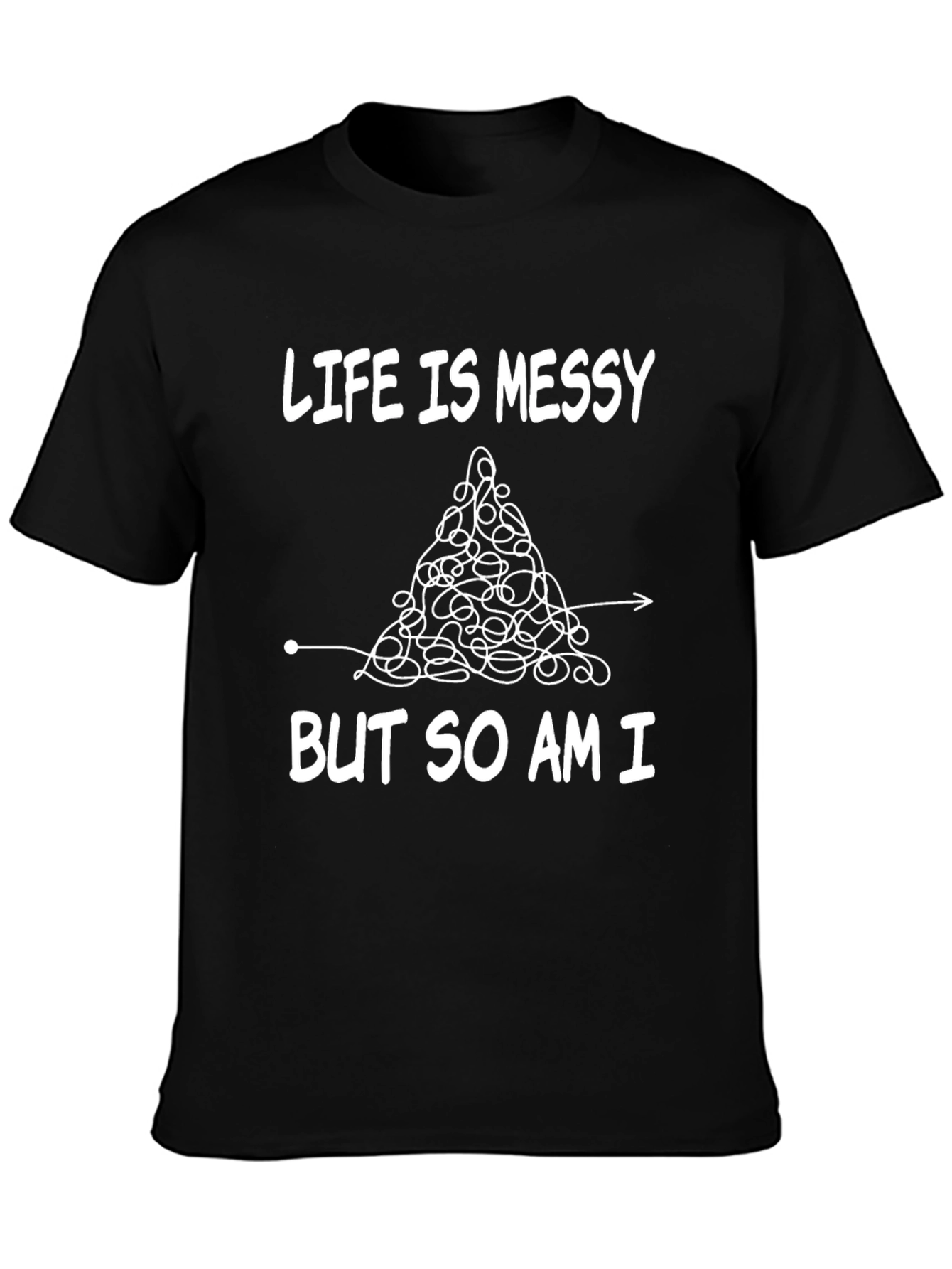 Life is Messy Tee - Mens Black Graphic T-Shirt