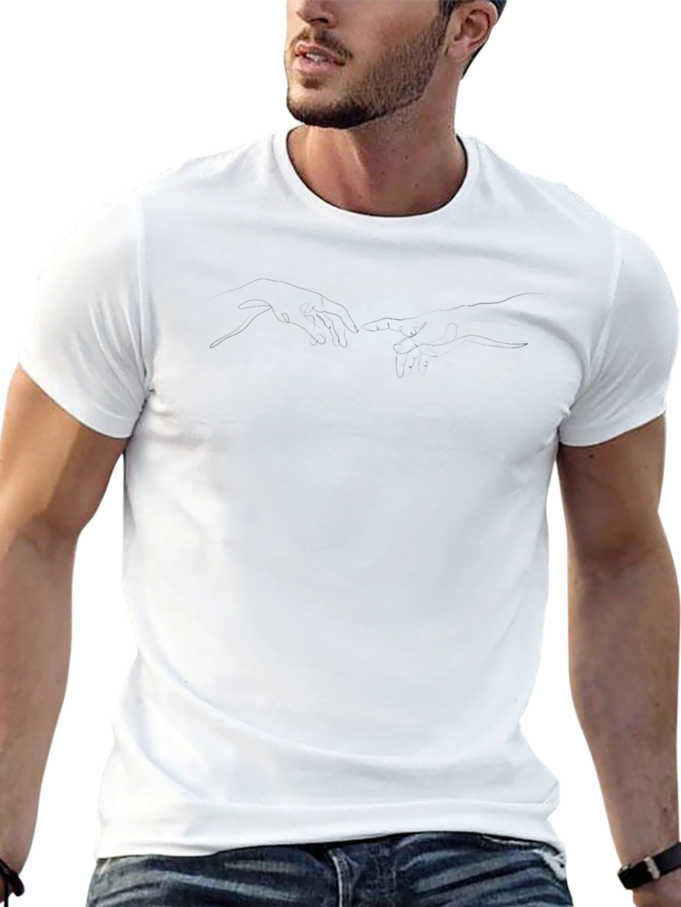 Classic Black Graphic Tee - Michelangelos Creation Design