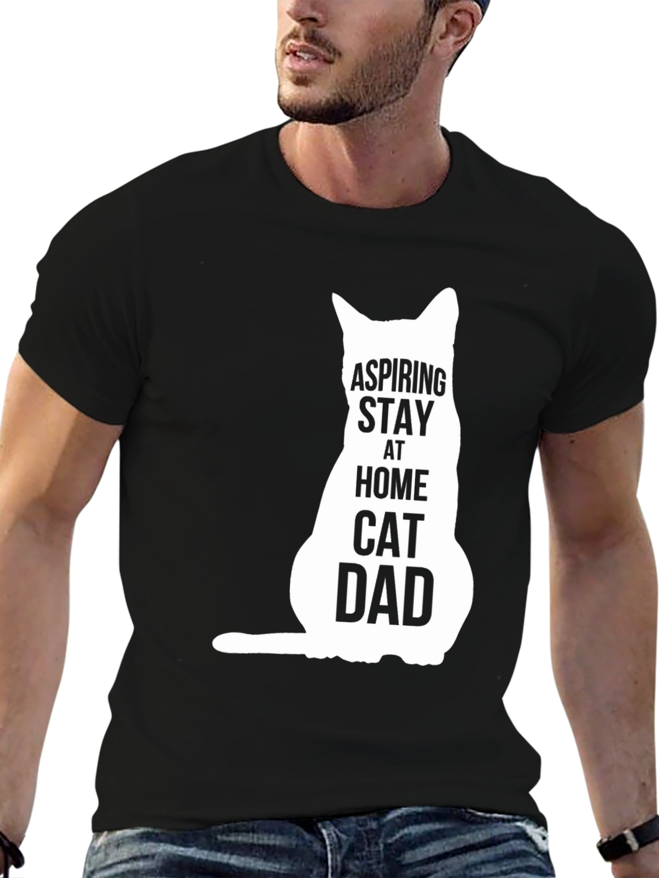 Aspiring Stay At Home Cat Dad T-Shirt