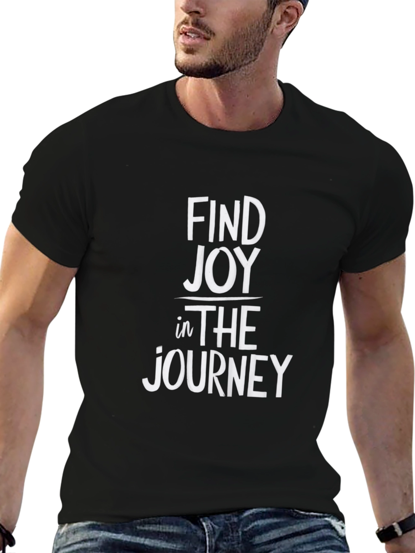 Find Joy in the Journey Graphic Tee - Black