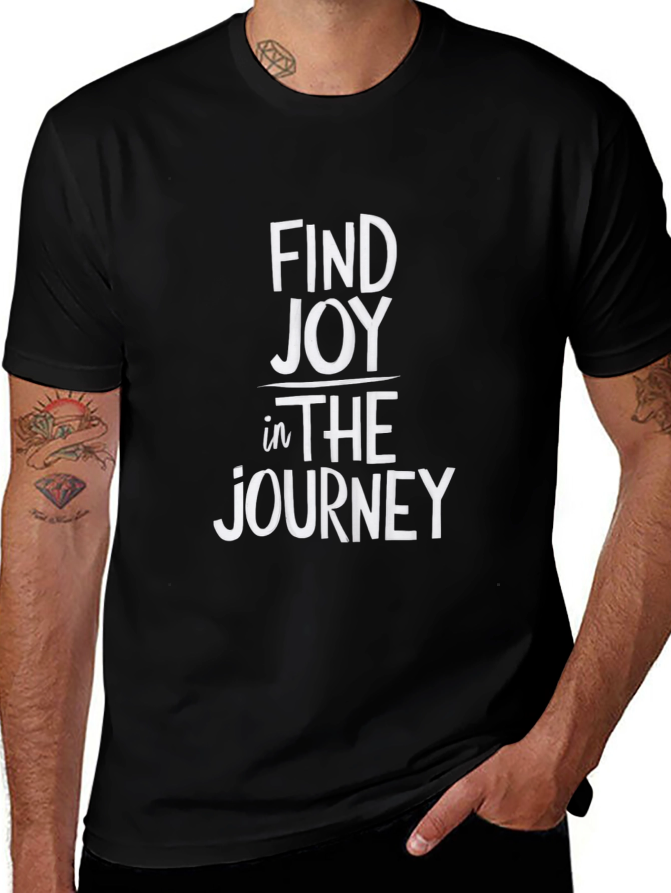 Find Joy in the Journey Graphic Tee - Black