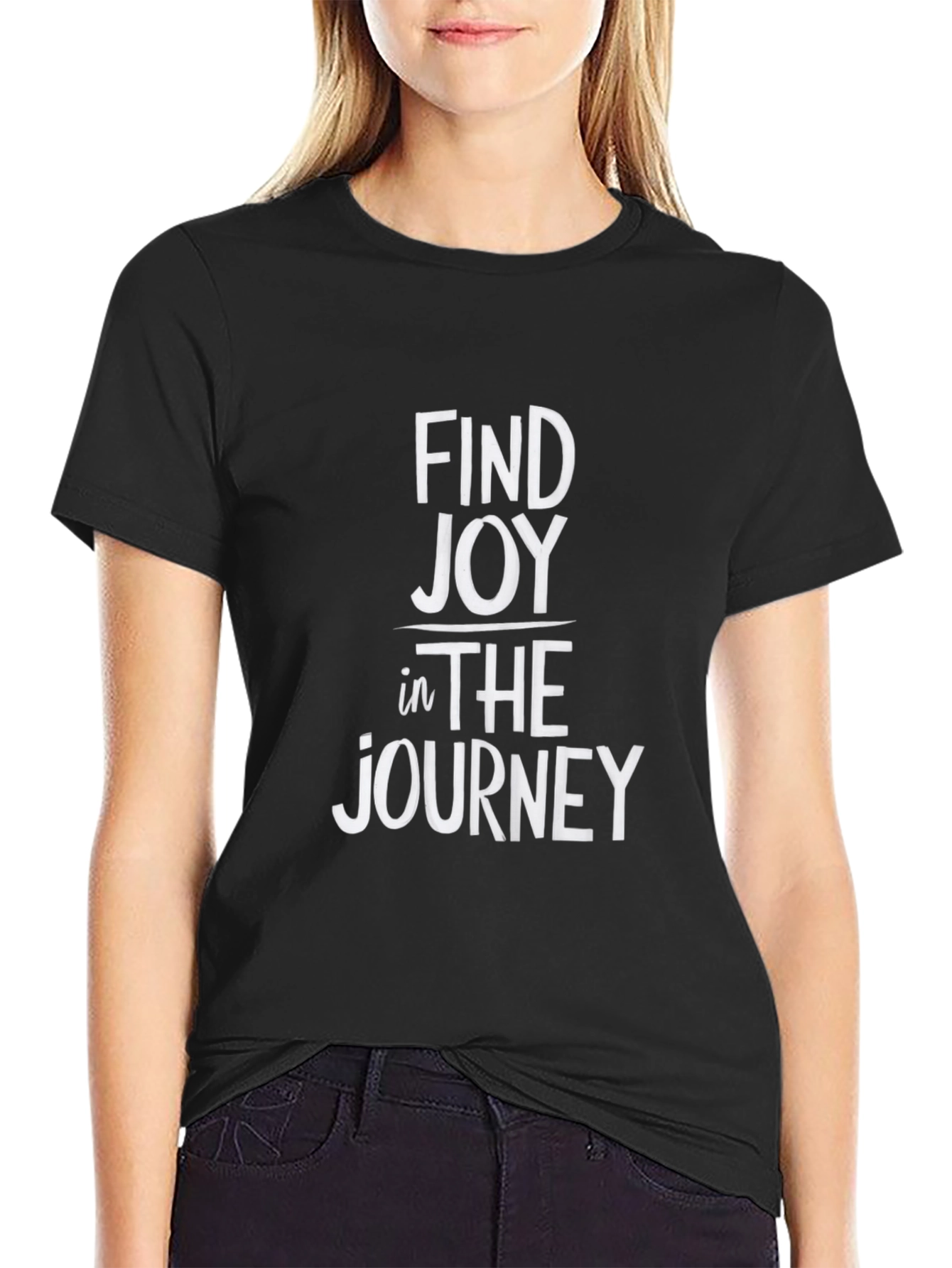Find Joy in the Journey Graphic Tee - Black