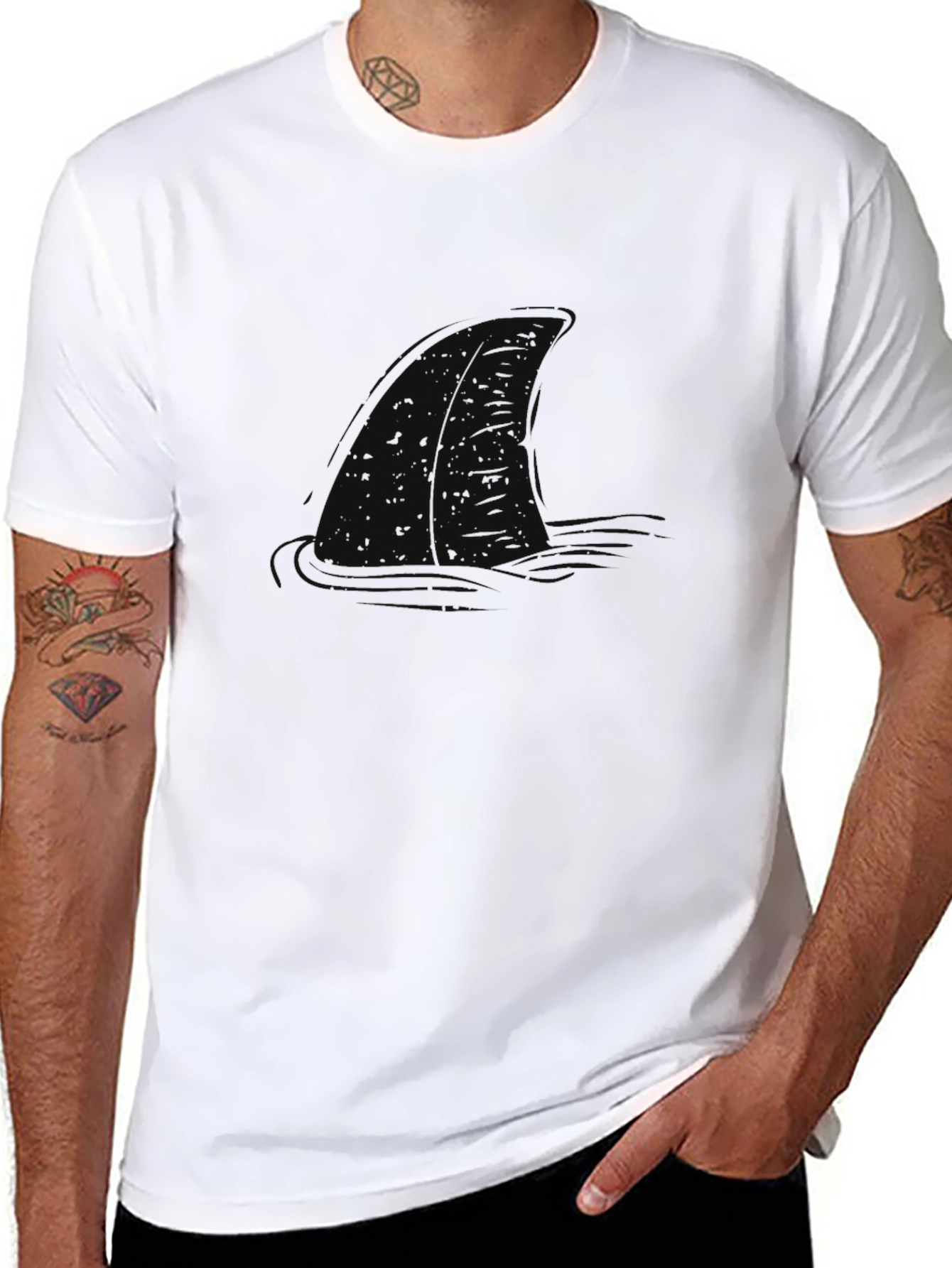 Mens Black Crewneck T-Shirt