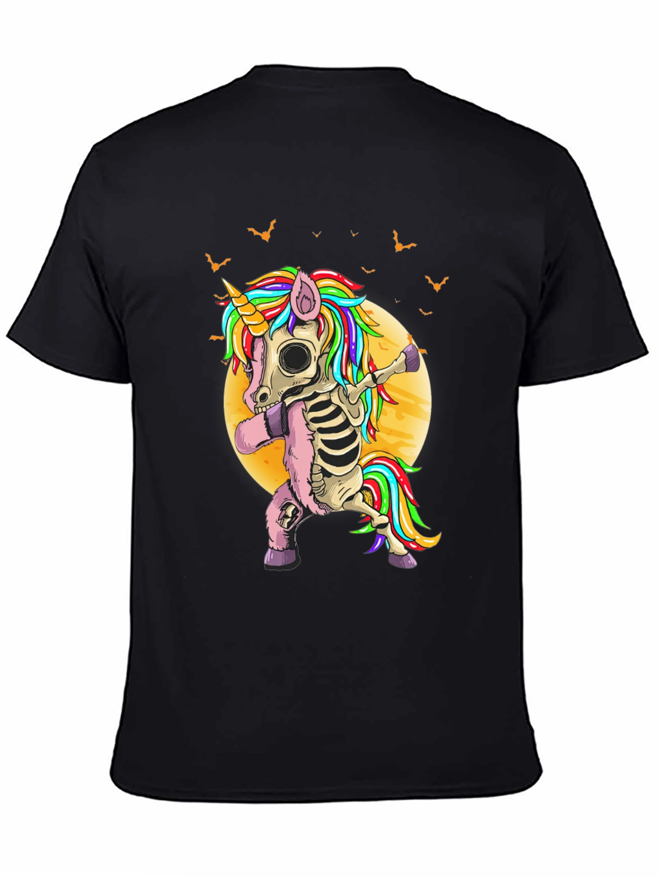Halloween Skeleton Unicorn Dabbing T-Shirt