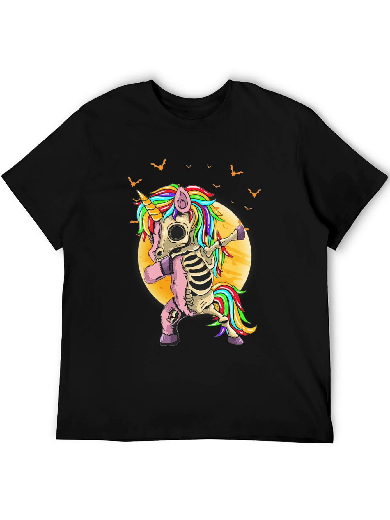 Halloween Skeleton Unicorn Dabbing T-Shirt