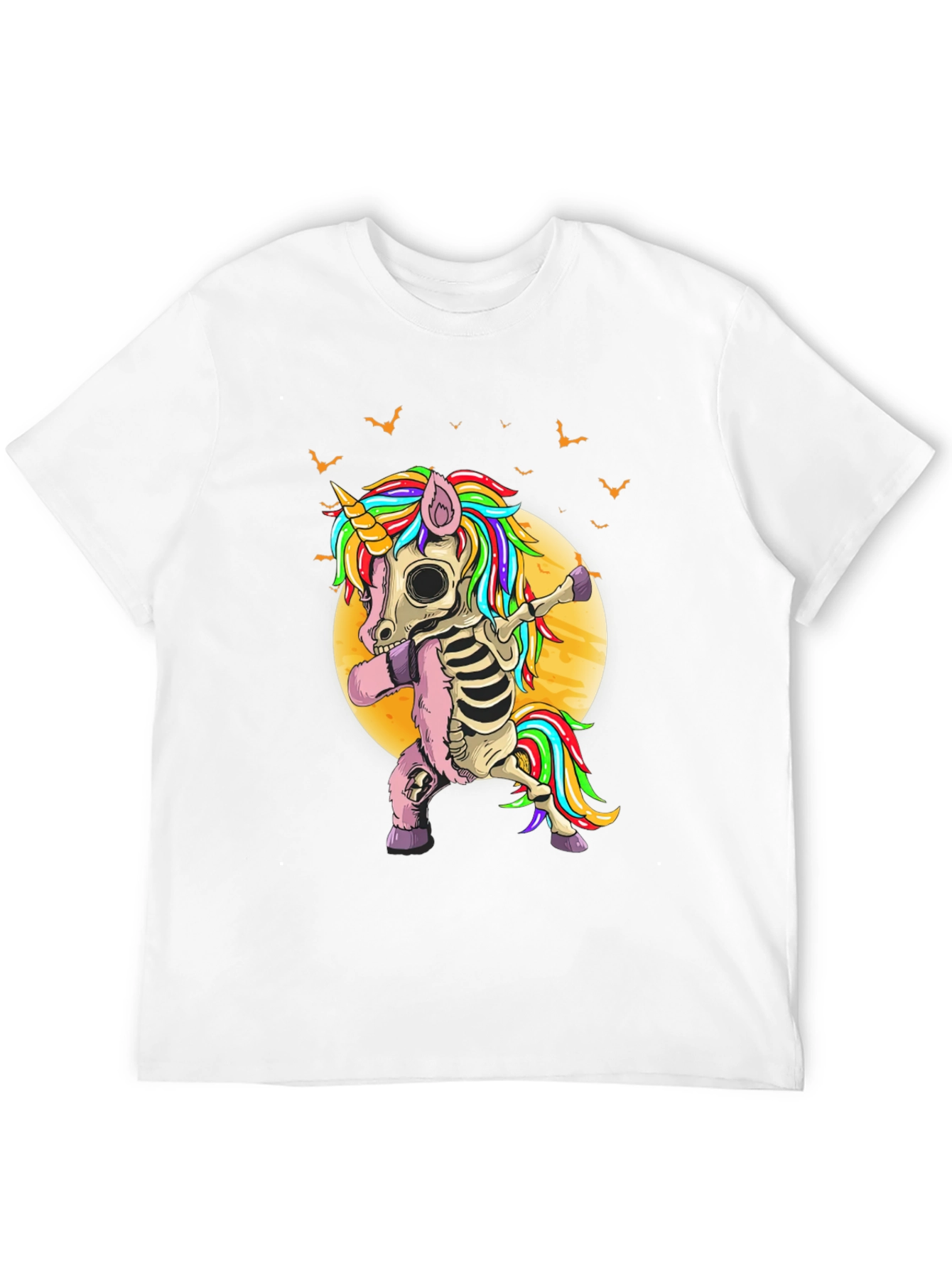 Halloween Skeleton Unicorn Dabbing T-Shirt