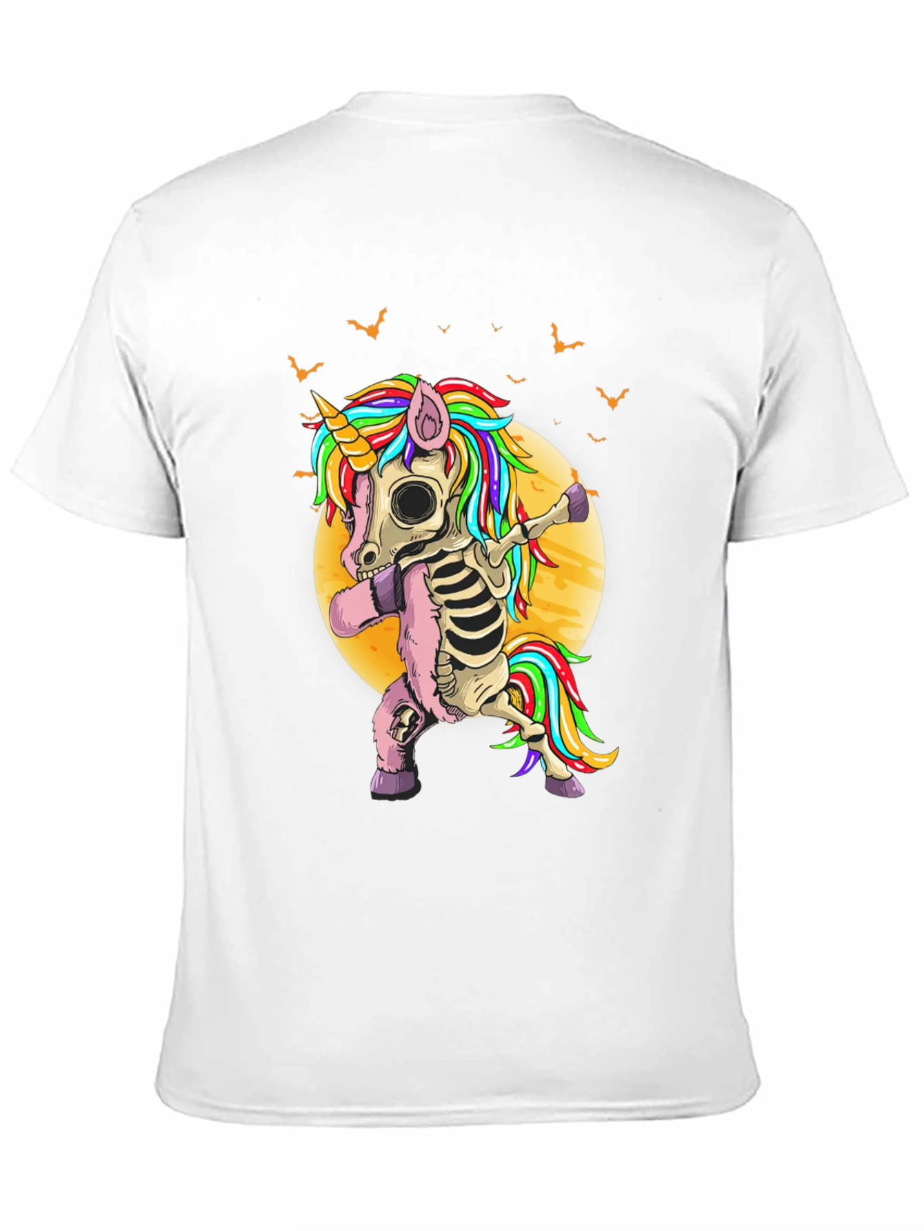 Halloween Skeleton Unicorn Dabbing T-Shirt