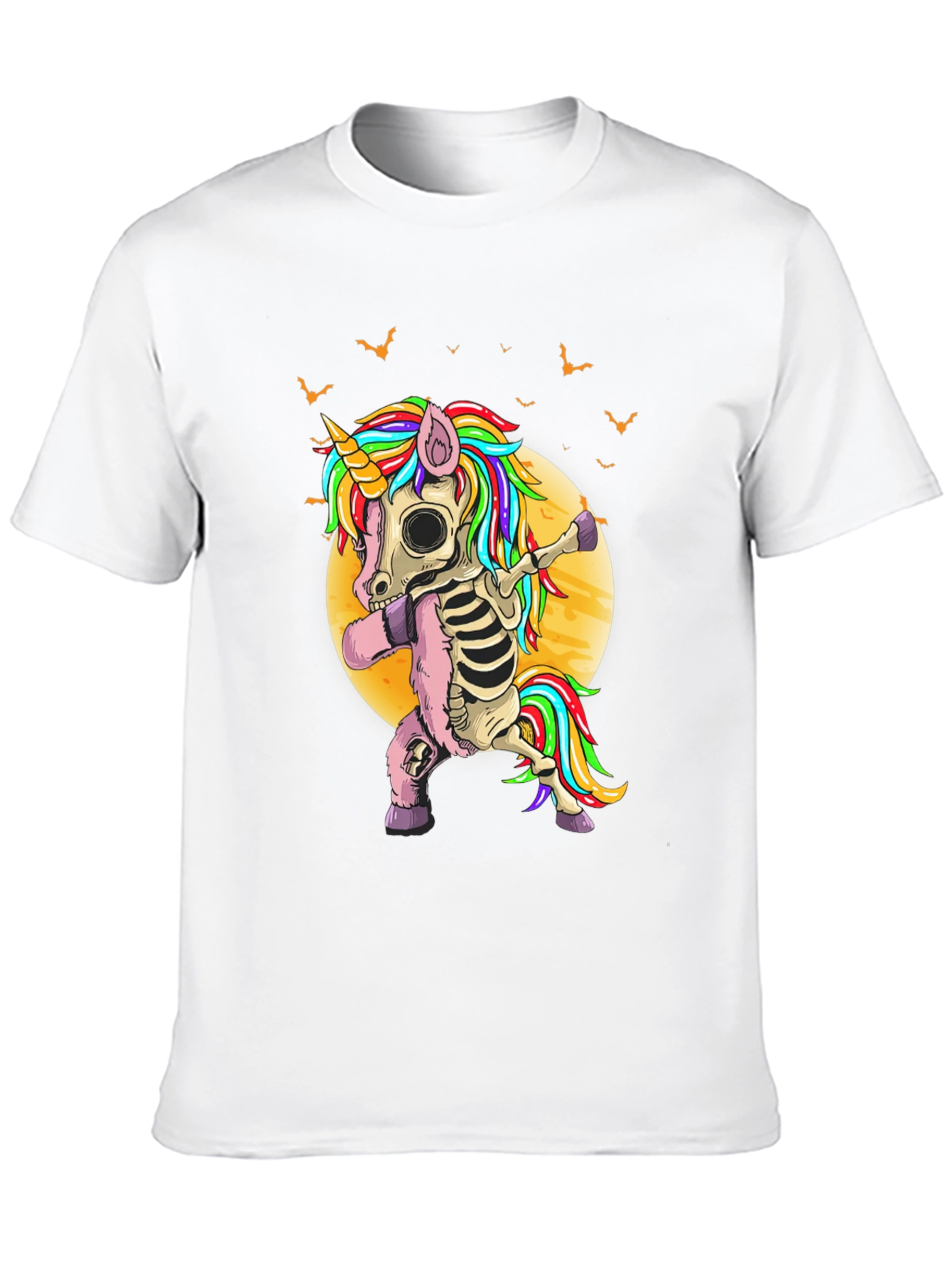 Halloween Skeleton Unicorn Dabbing T-Shirt