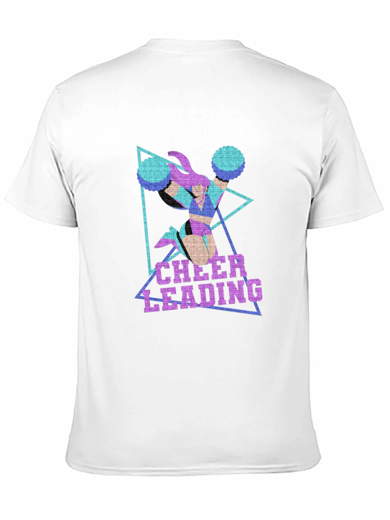 Cheerleading Graphic Print Black T-Shirt