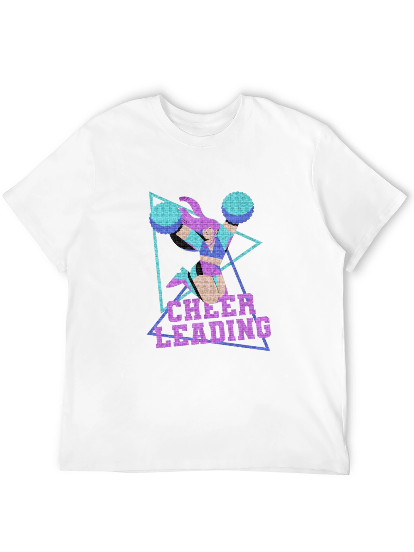 Cheerleading Graphic Print Black T-Shirt
