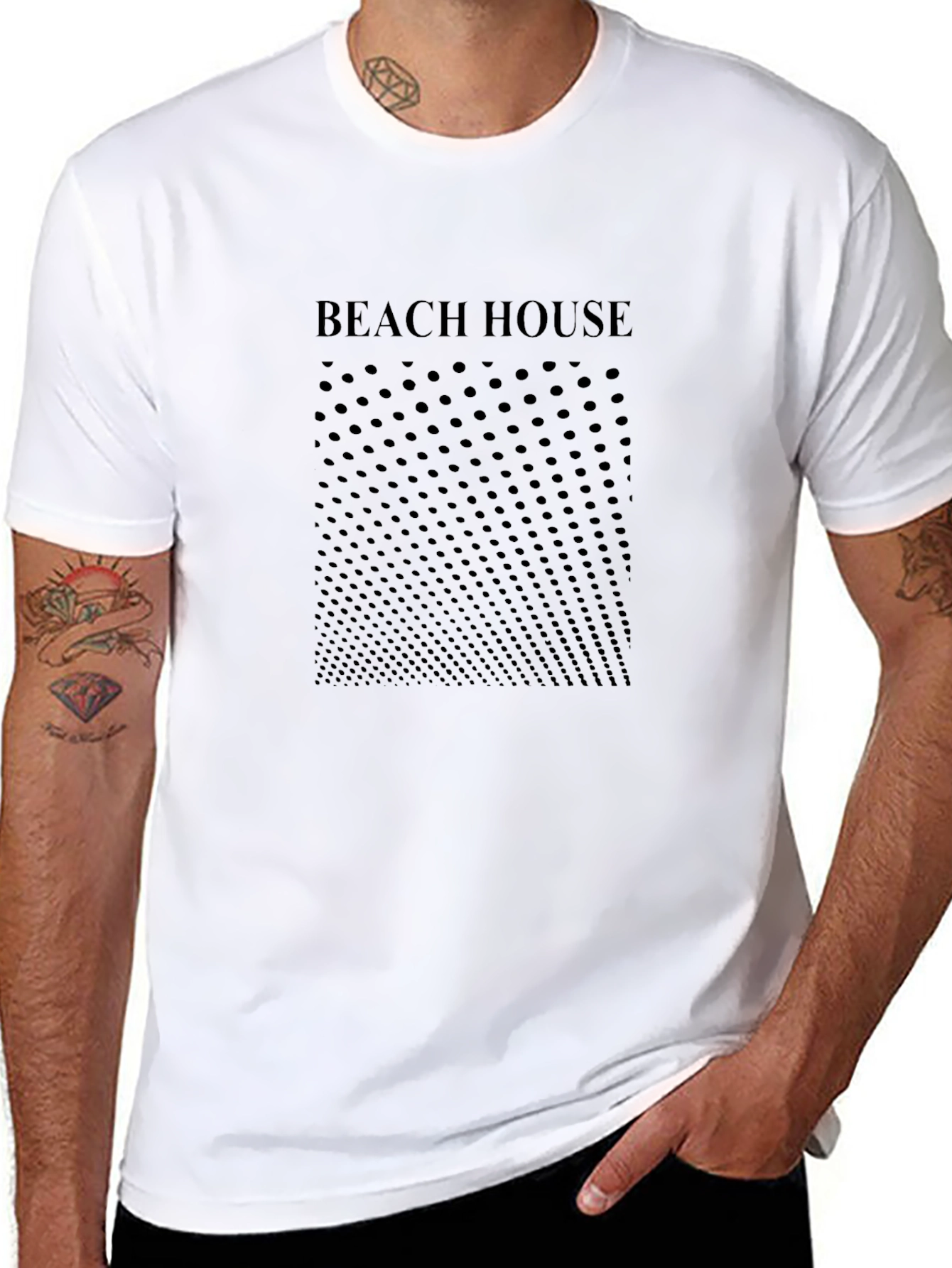 Beach House Black Graphic T-Shirt