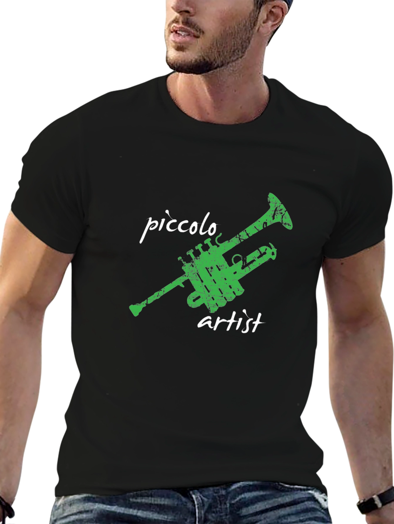 Piccolo Artist Black Graphic T-Shirt
