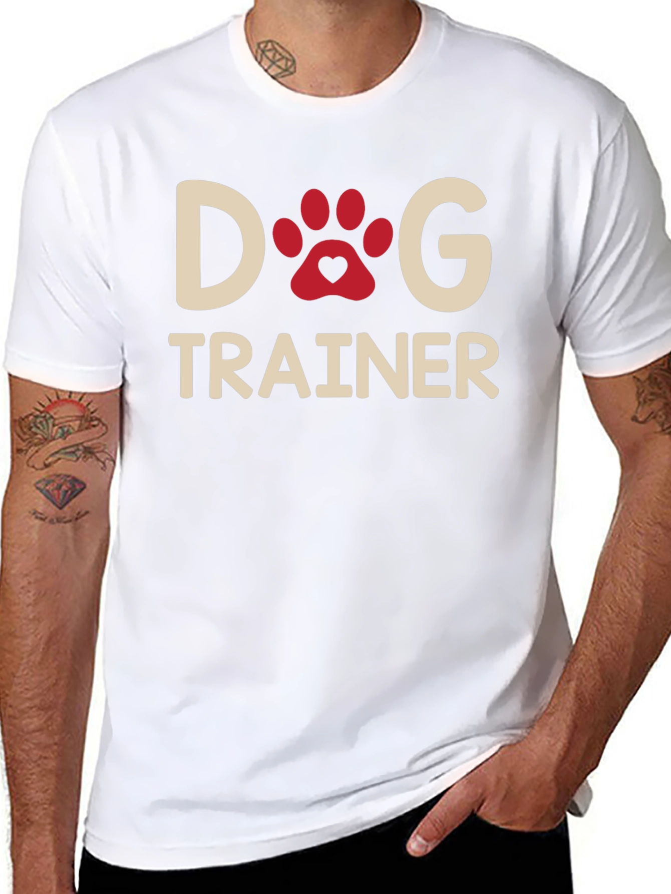 Dog Trainer T-Shirt - Paw Print Design