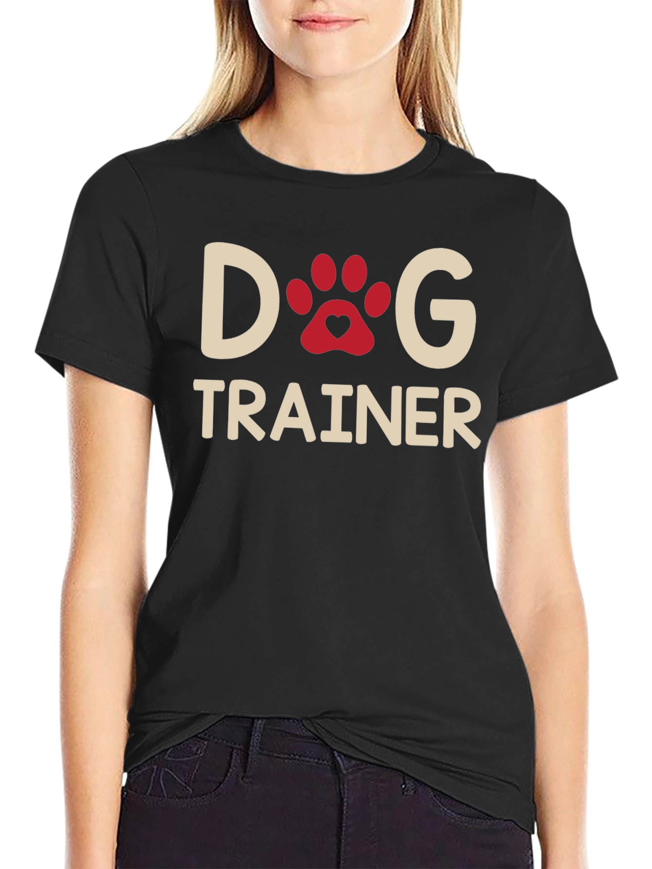 Dog Trainer T-Shirt - Paw Print Design