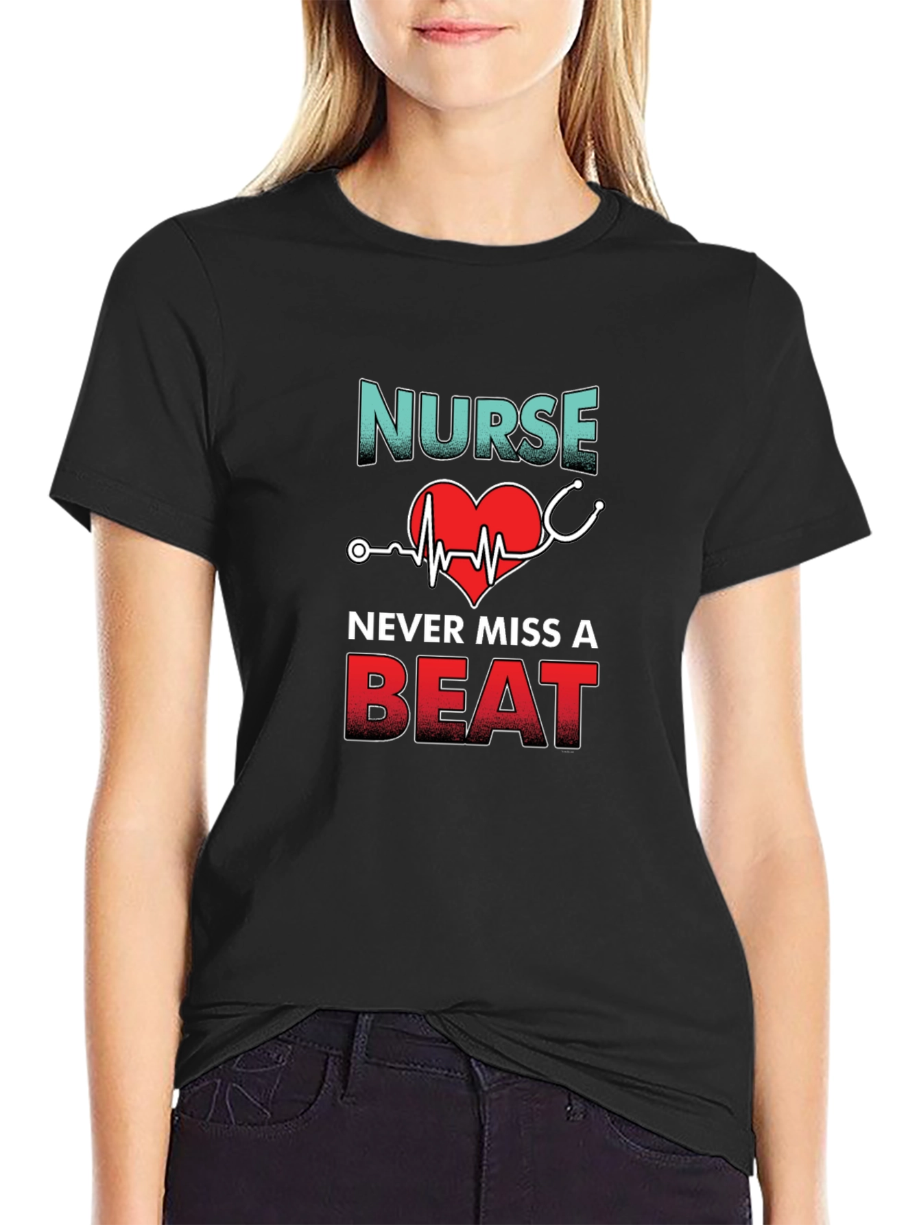 Nurse Never Miss A Beat Graphic T-Shirt