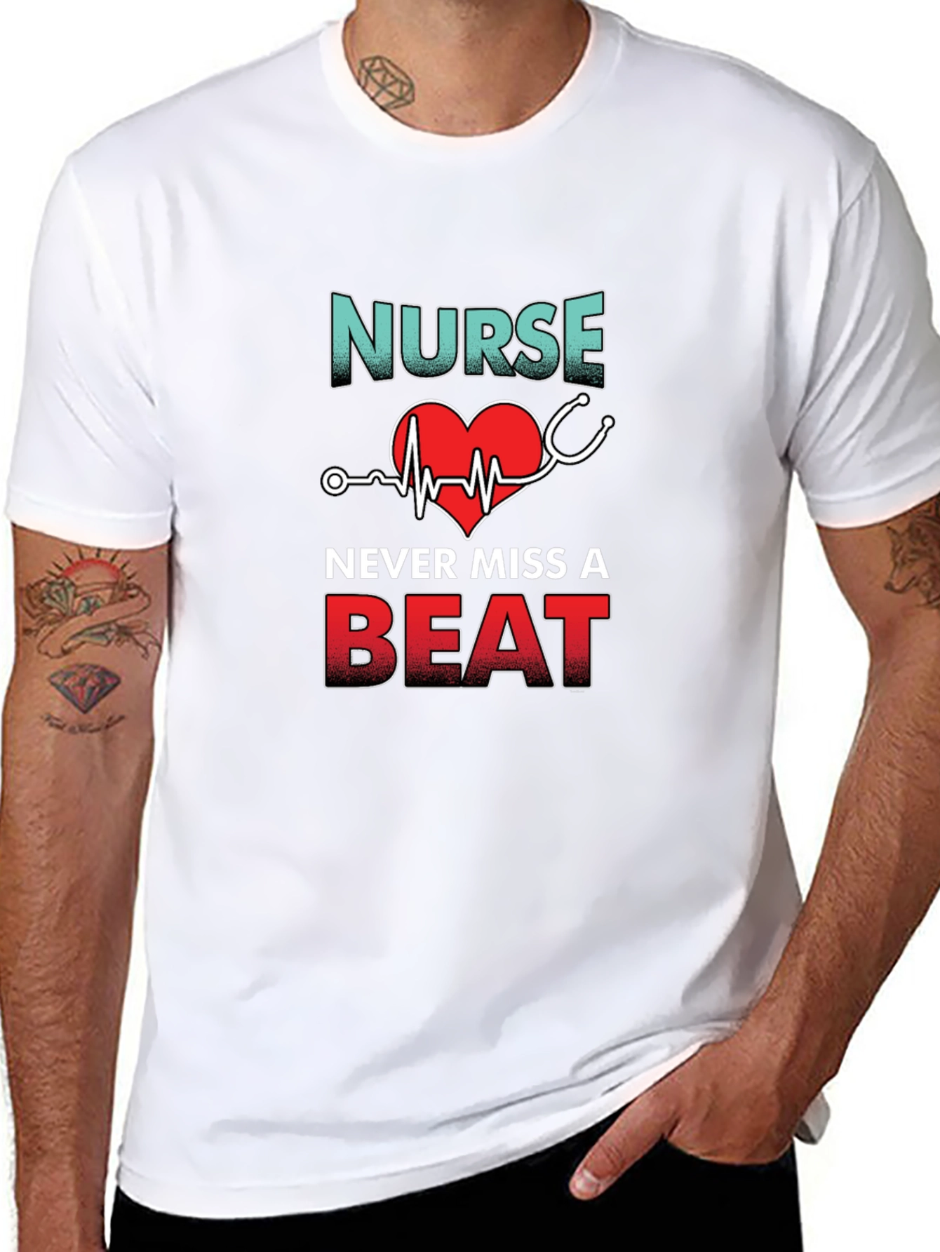 Nurse Never Miss A Beat Graphic T-Shirt