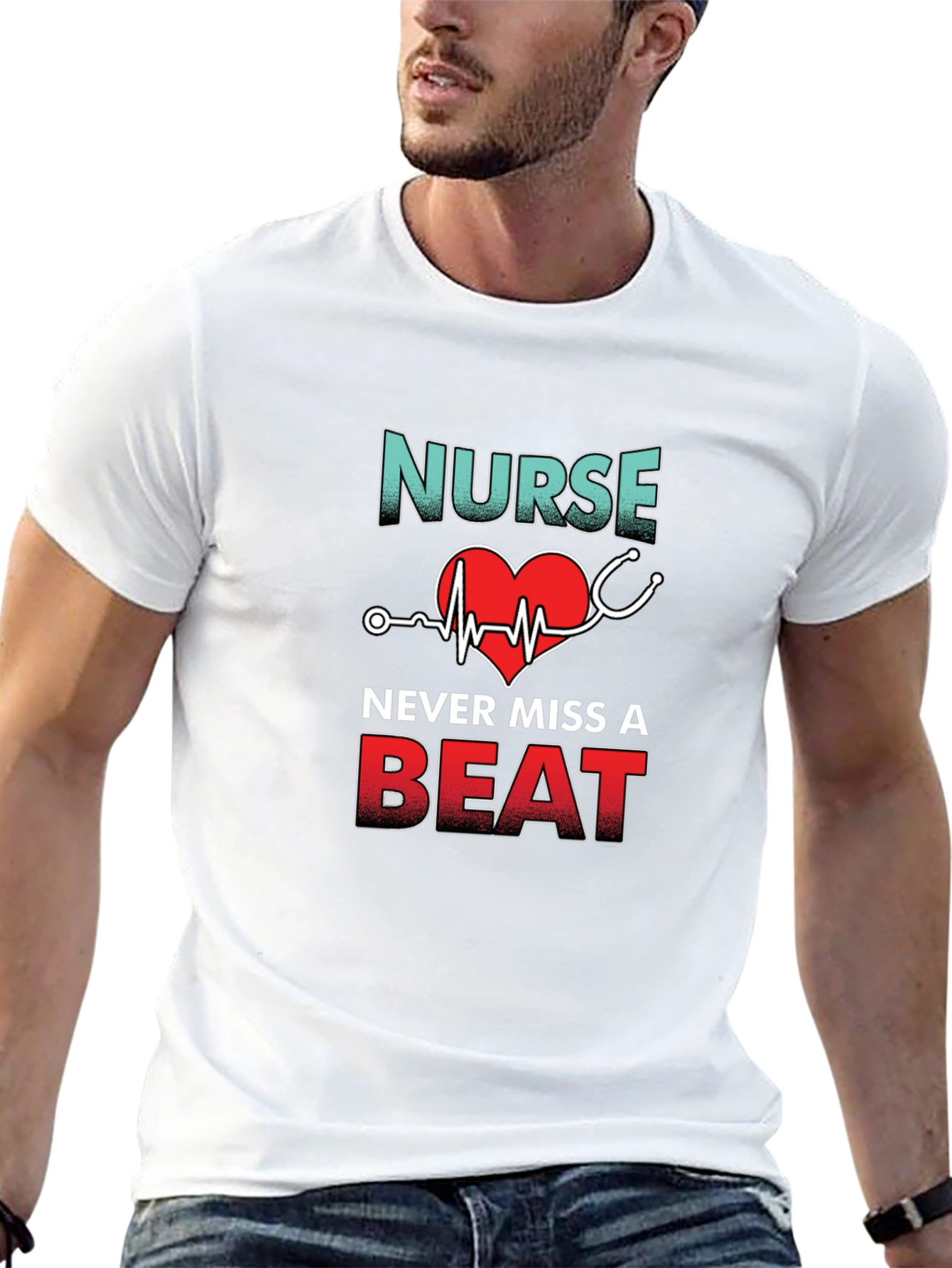 Nurse Never Miss A Beat Graphic T-Shirt