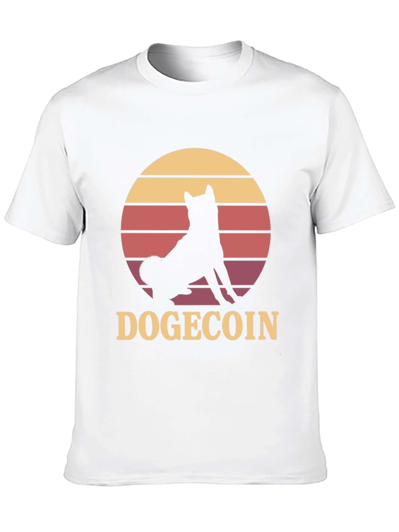 Dogecoin Shiba Inu Sunset Graphic T-Shirt