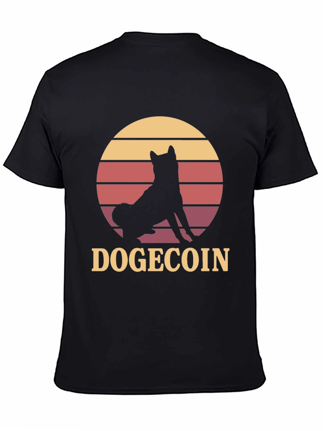 Dogecoin Shiba Inu Sunset Graphic T-Shirt