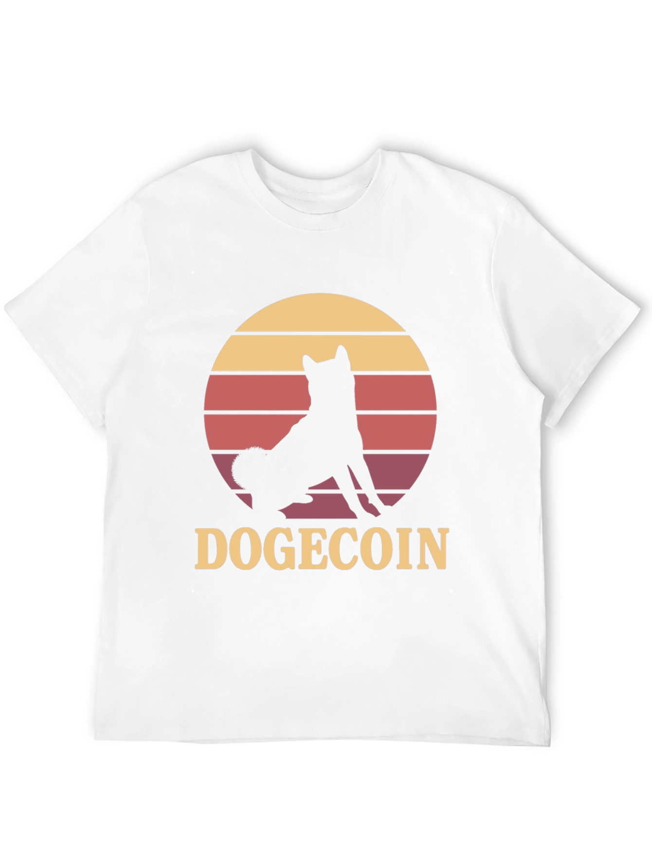 Dogecoin Shiba Inu Sunset Graphic T-Shirt