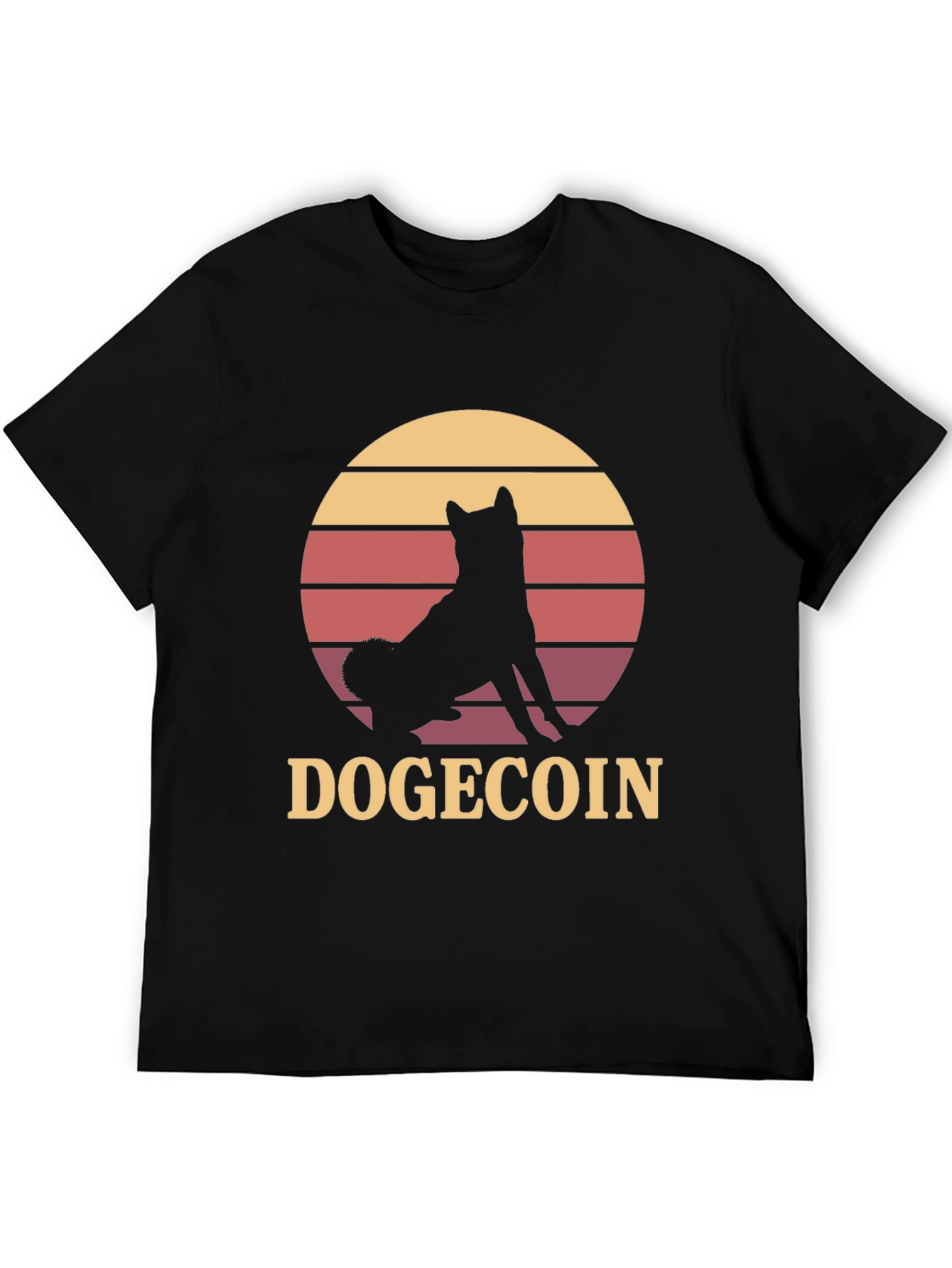 Dogecoin Shiba Inu Sunset Graphic T-Shirt