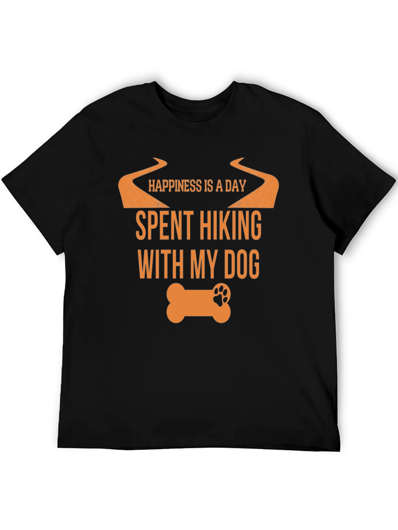 Hiking with My Dog Black T-Shirt