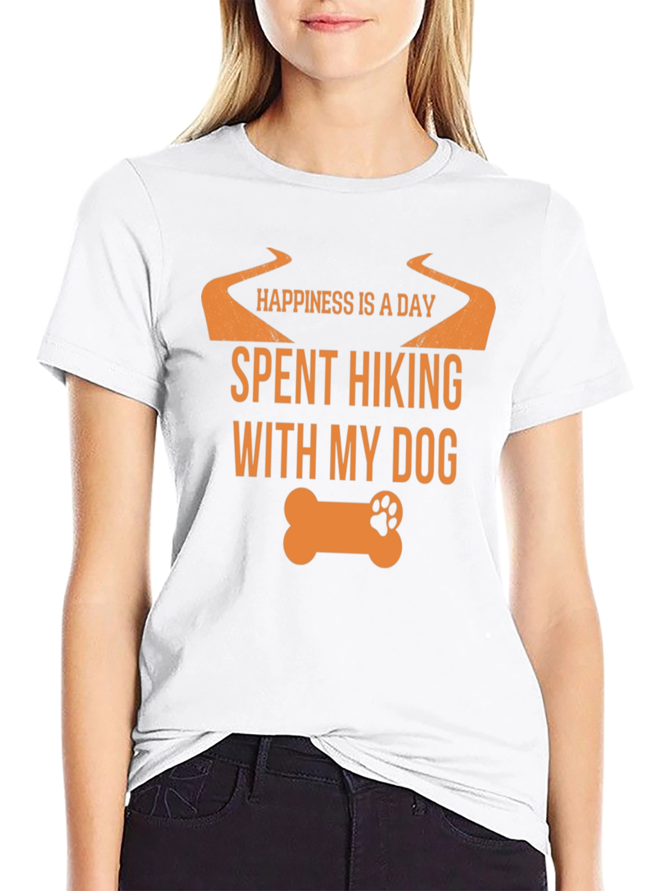 Hiking with My Dog Black T-Shirt