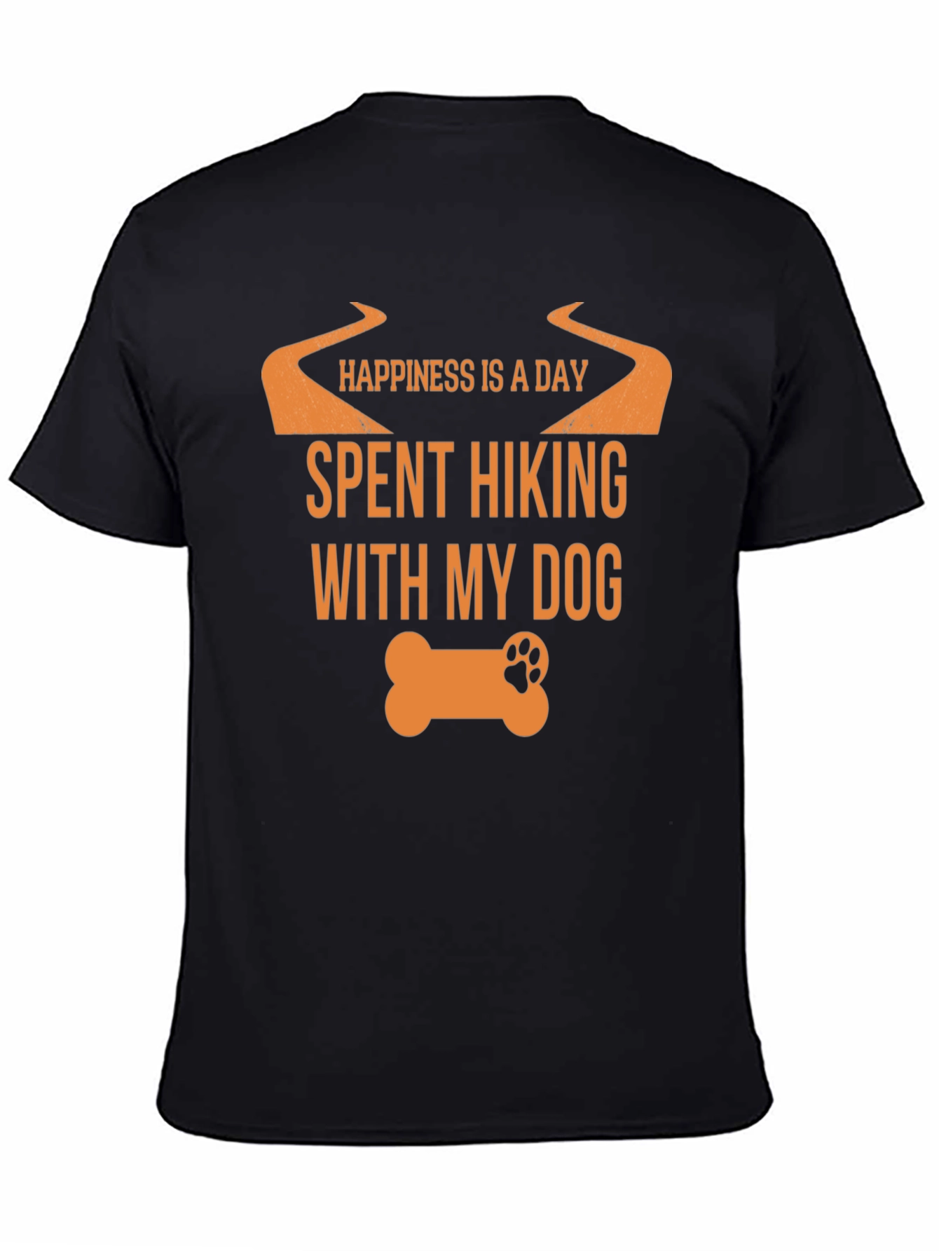 Hiking with My Dog Black T-Shirt