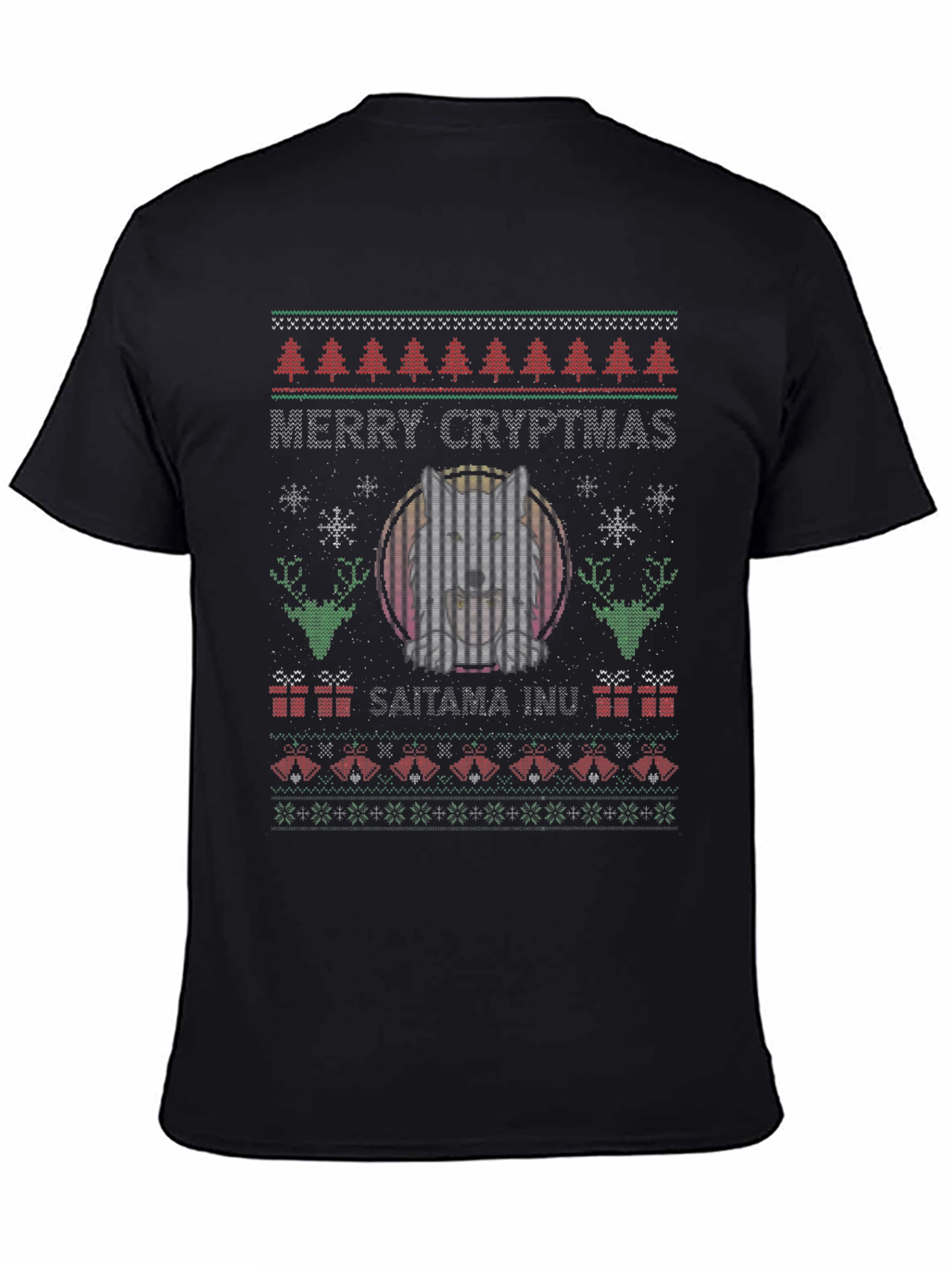 Merry Cryptmas Saitama Inu Ugly Christmas Sweater T-Shirt