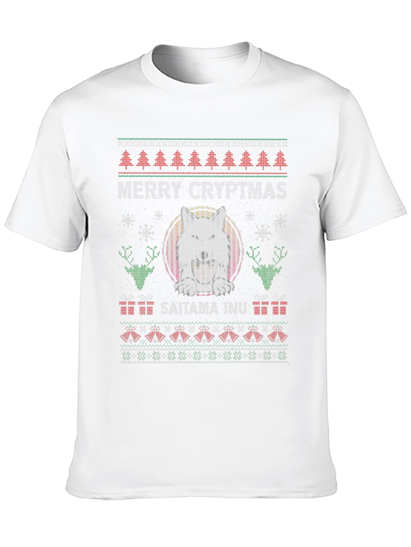 Merry Cryptmas Saitama Inu Ugly Christmas Sweater T-Shirt