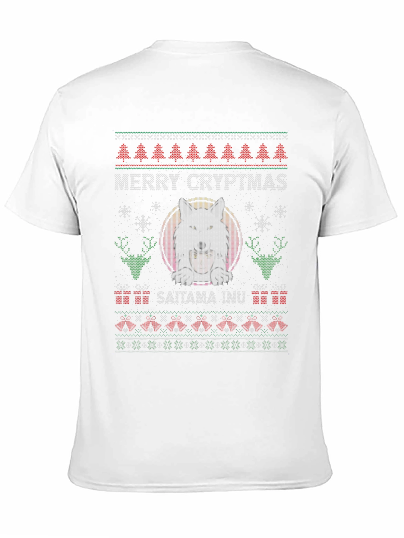 Merry Cryptmas Saitama Inu Ugly Christmas Sweater T-Shirt
