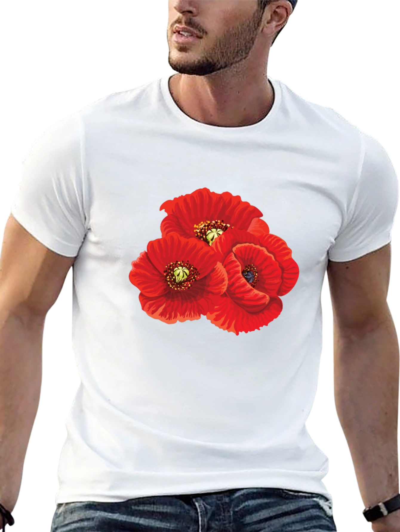 Red Poppy T-Shirt - Floral Graphic Tee