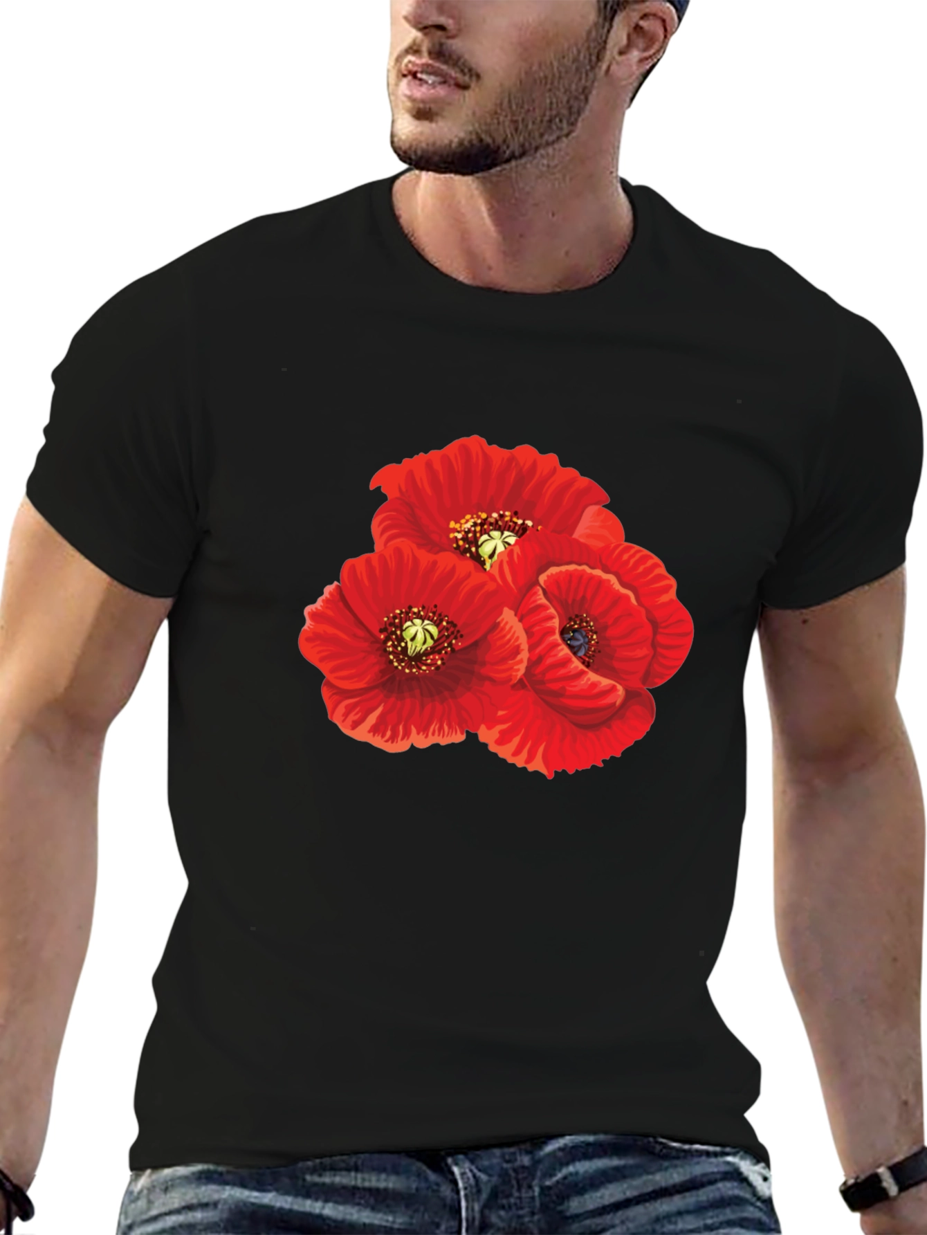 Red Poppy T-Shirt - Floral Graphic Tee