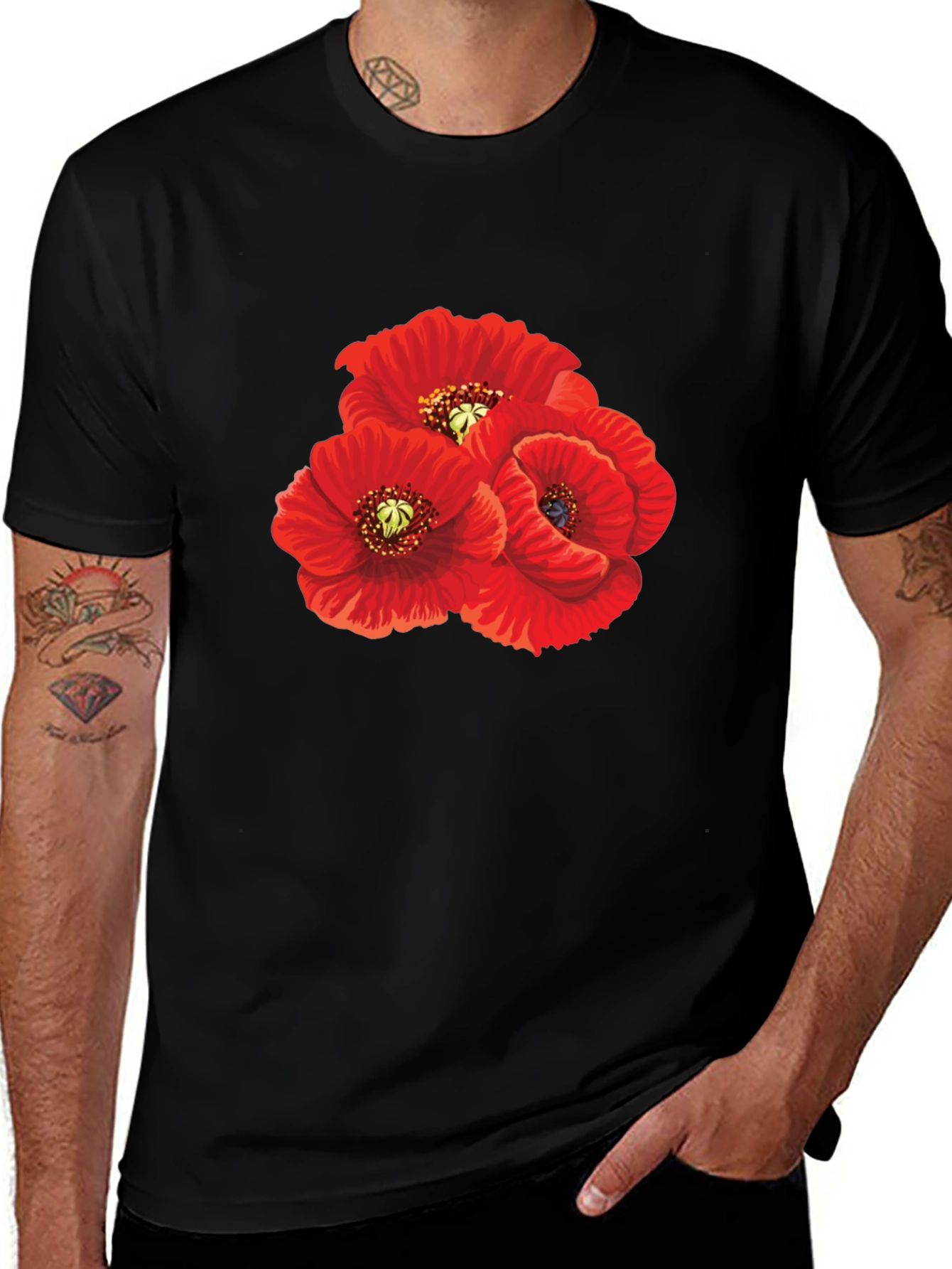 Red Poppy T-Shirt - Floral Graphic Tee