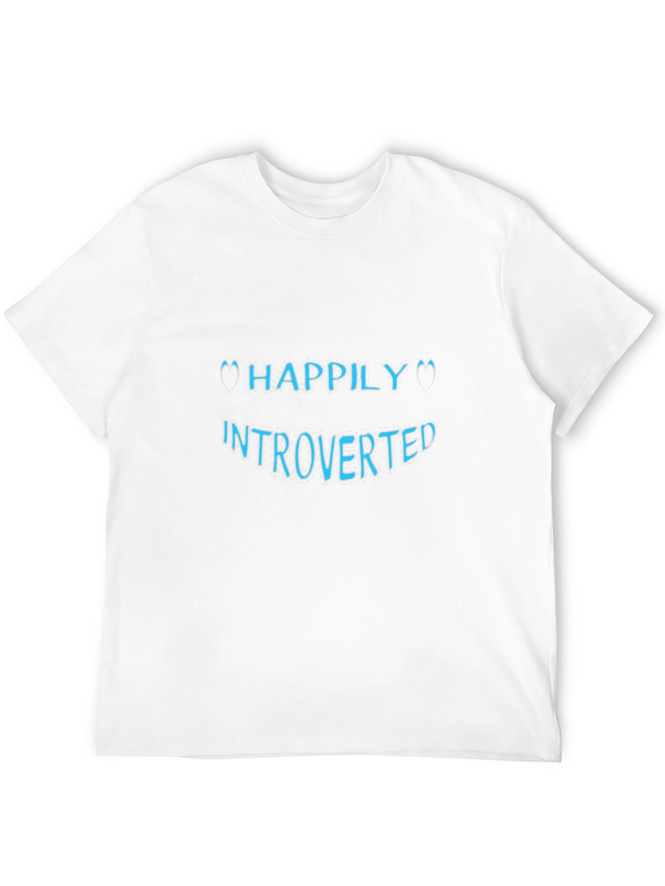 Happily Introverted Black T-Shirt