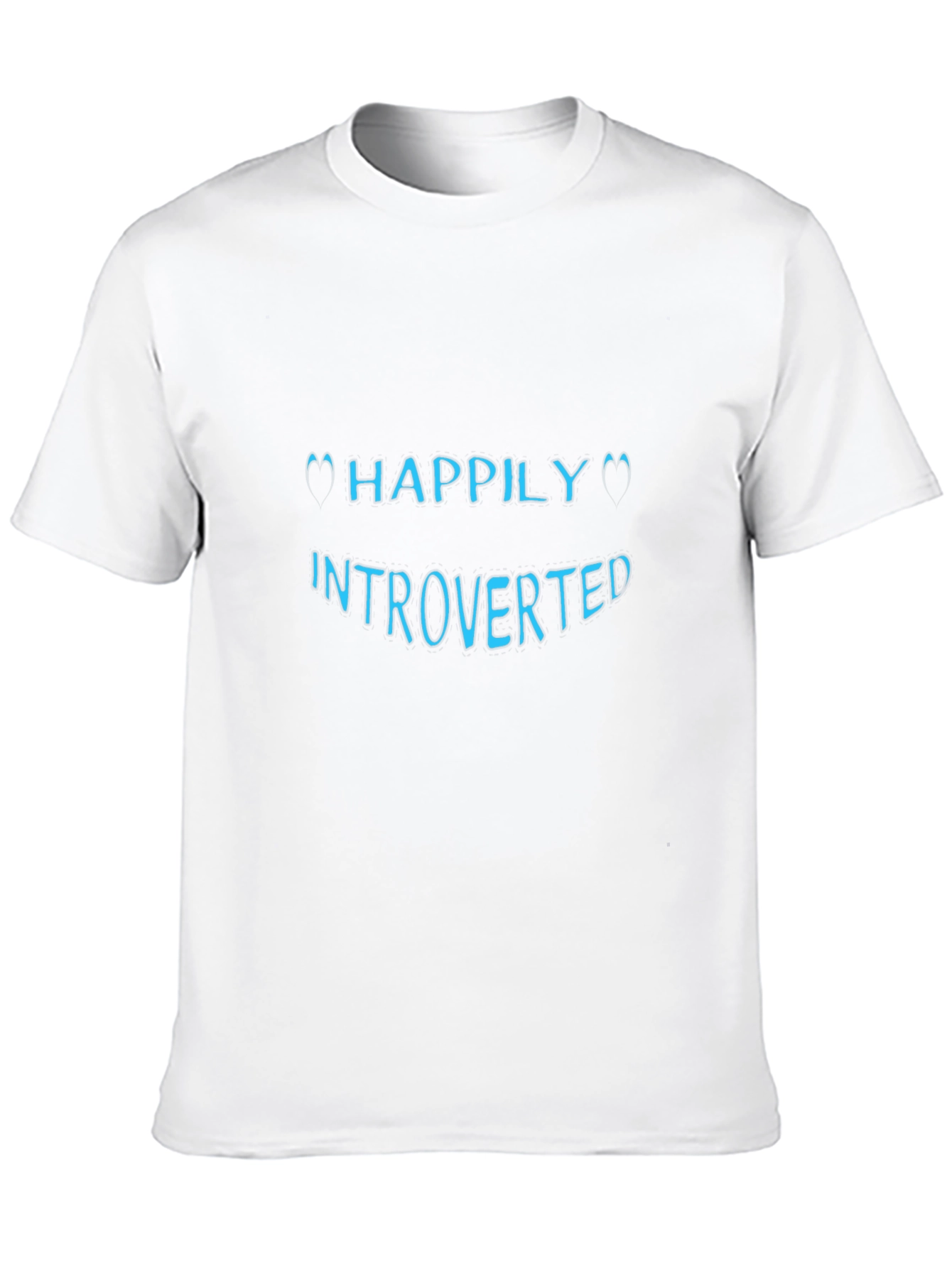 Happily Introverted Black T-Shirt