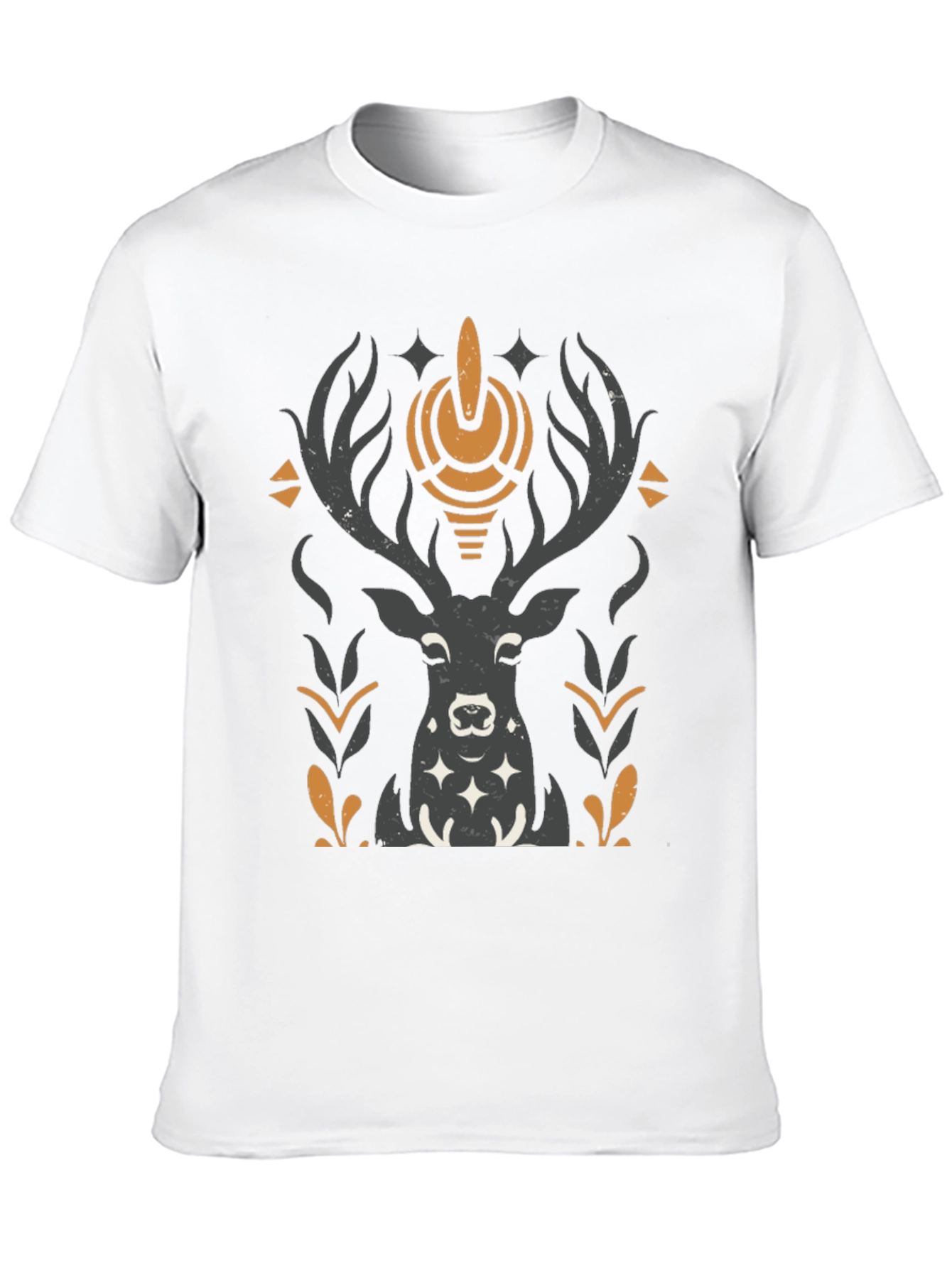 Mystic Deer Graphic T-Shirt - Black