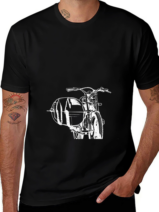Vintage Motorcycle T-Shirt - Black