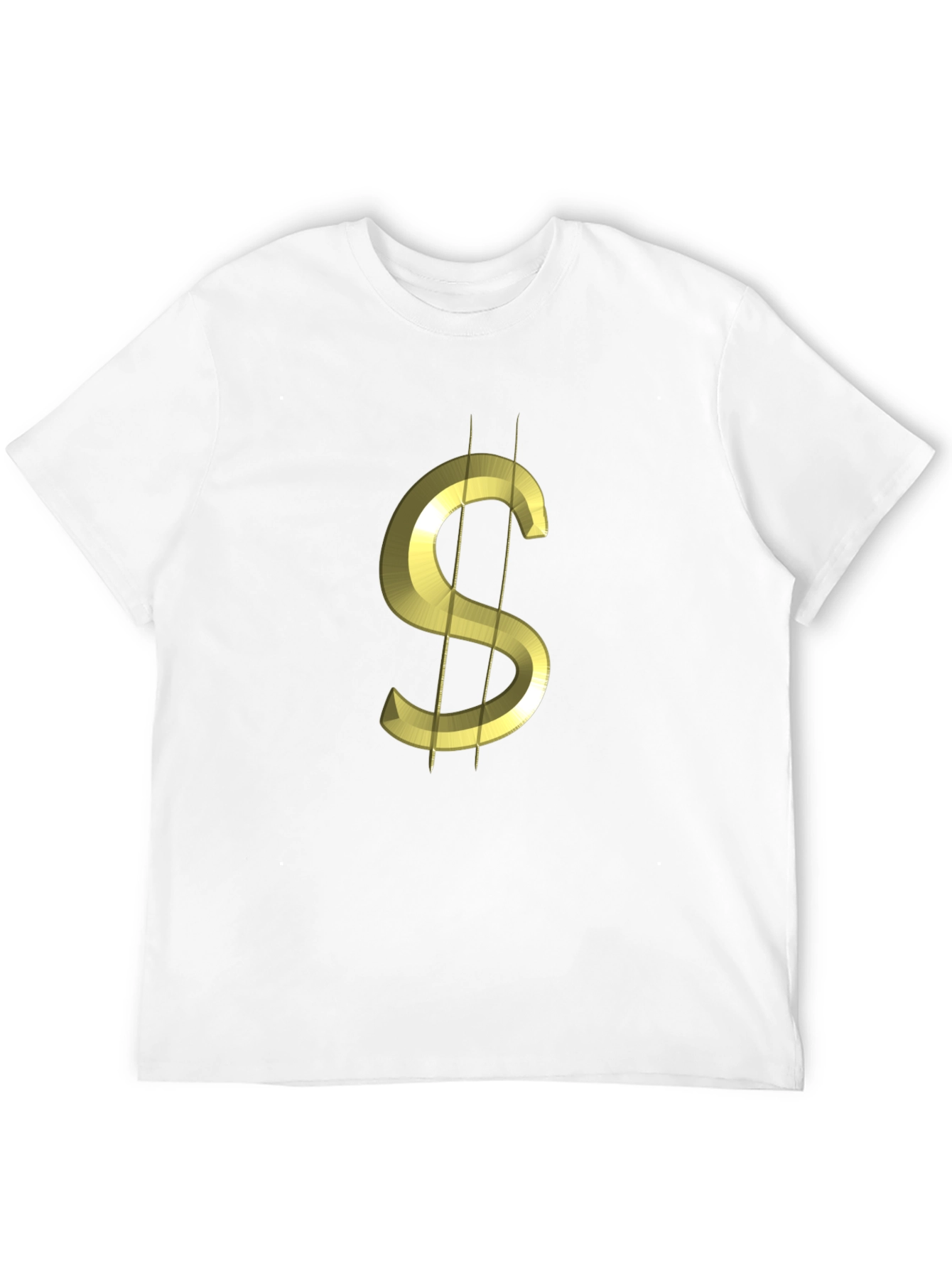 Golden Dollar Sign Black T-Shirt